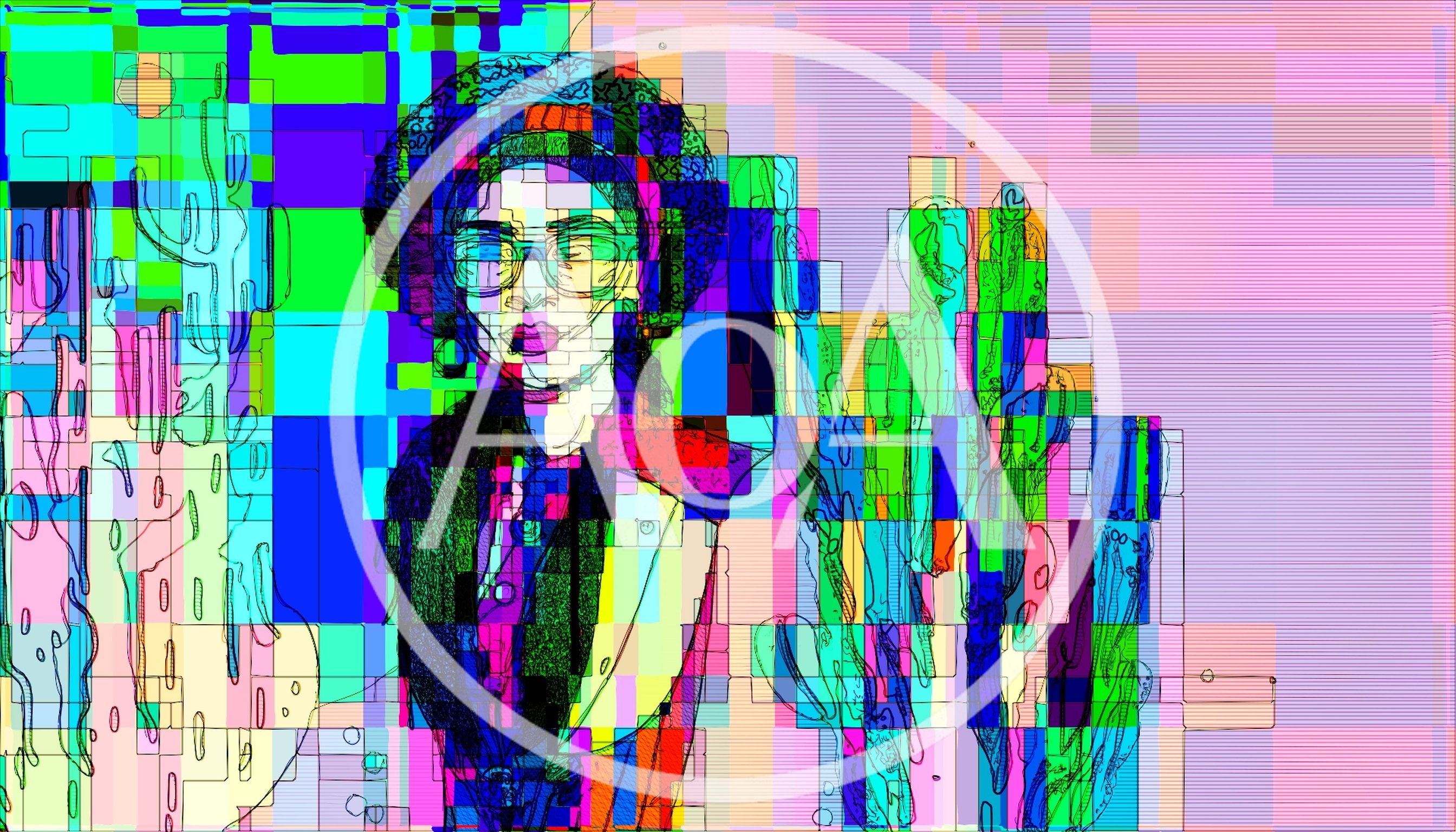 Abstract Digital Portrait Of A Woman With Cacti