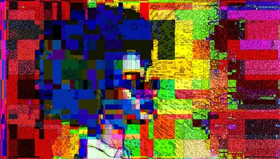 Abstract Digital Portrait Of A Woman With Afro Hair