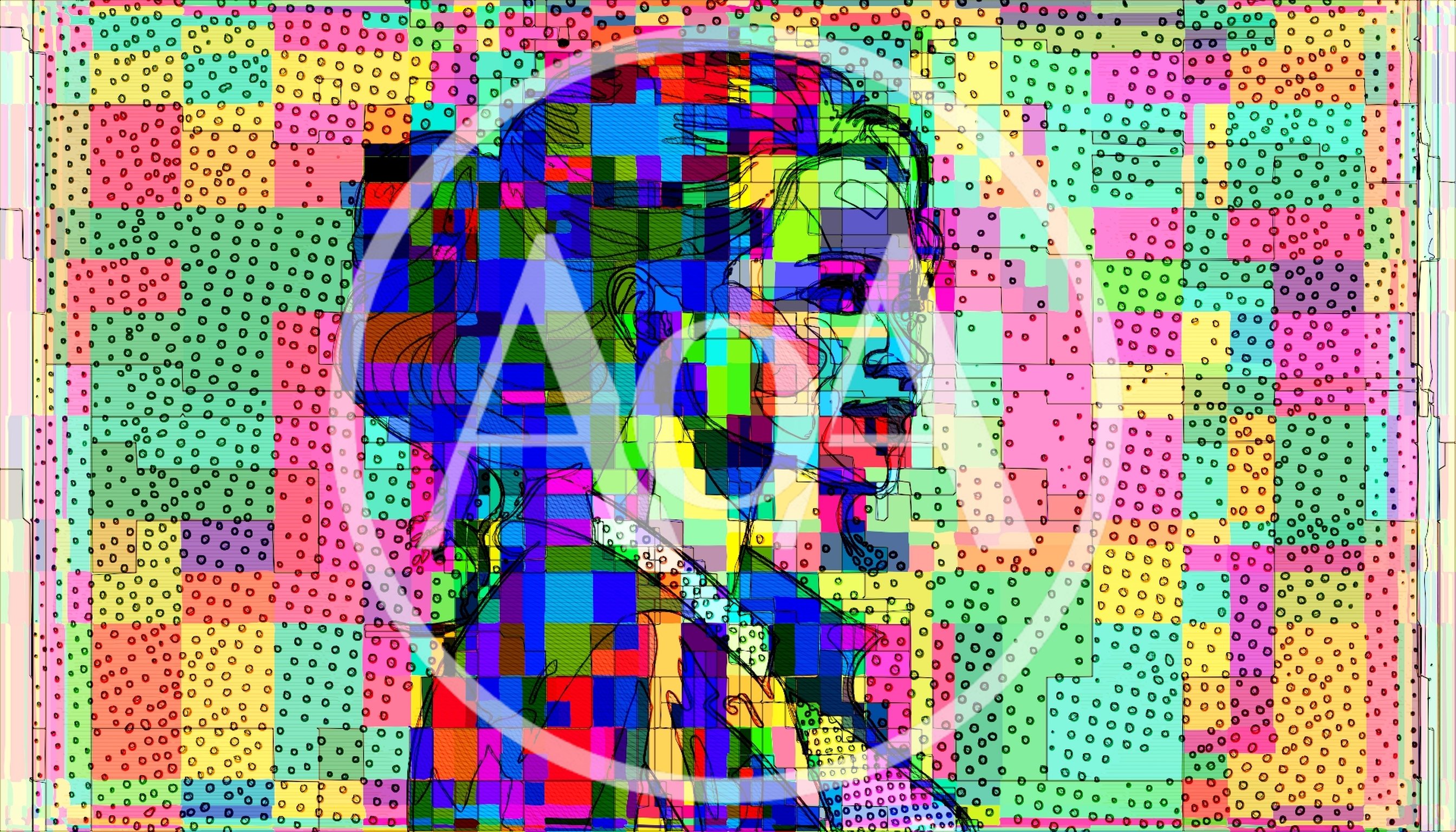 Abstract Digital Portrait Of A Woman In Profile