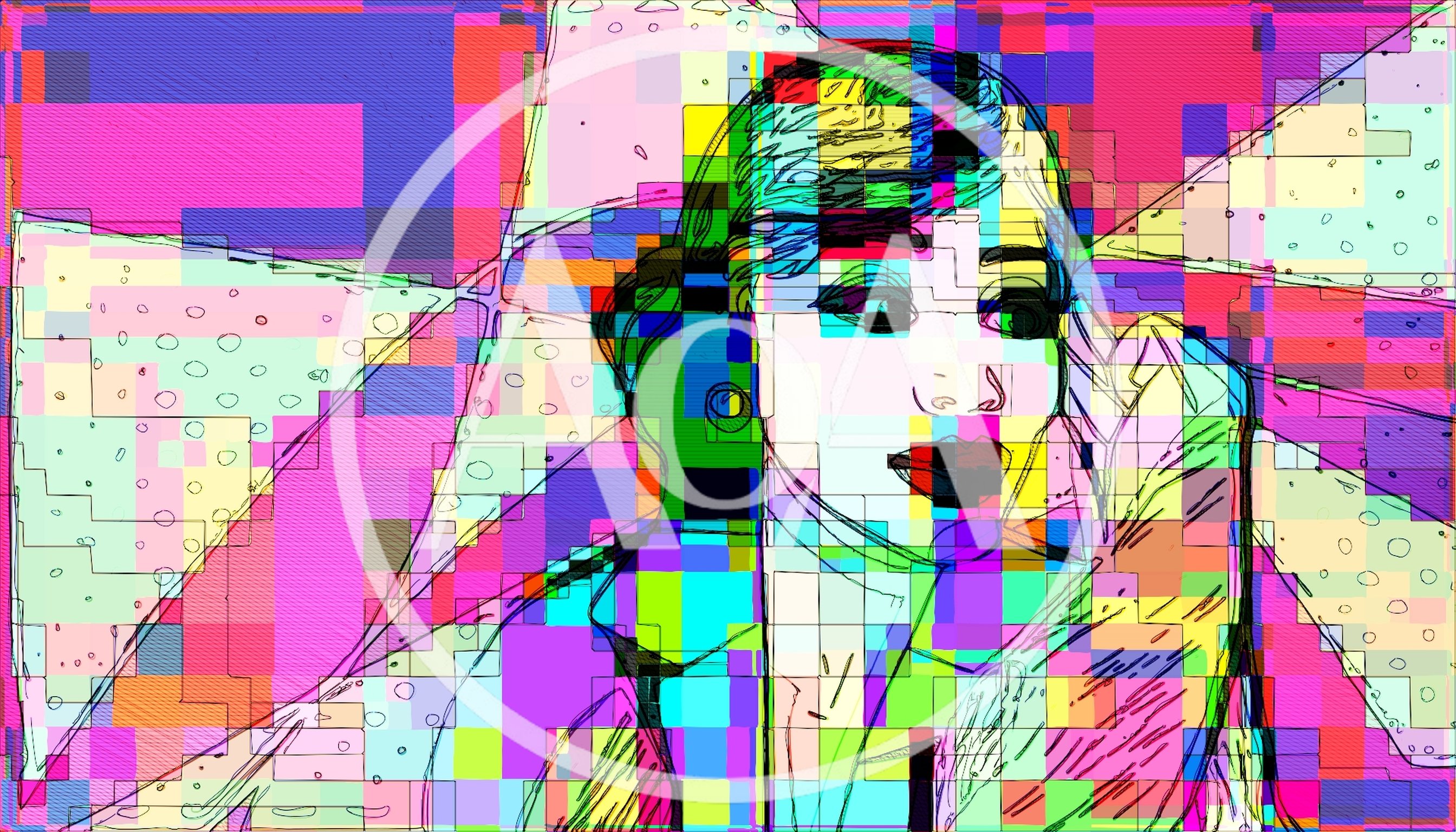 Abstract Digital Portrait Of A Woman In Pop Art