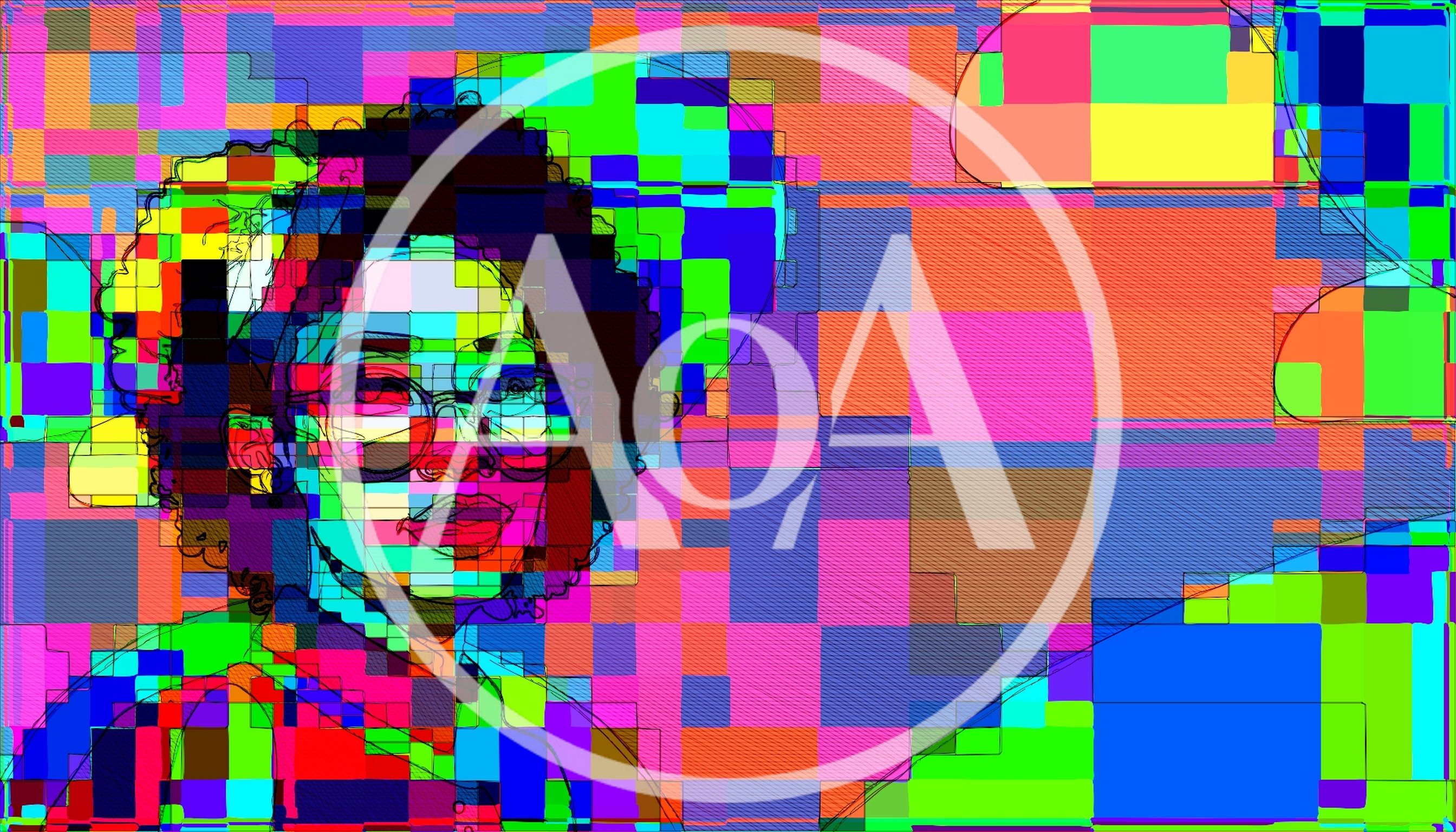 Abstract Digital Portrait Of A Woman With Glasses