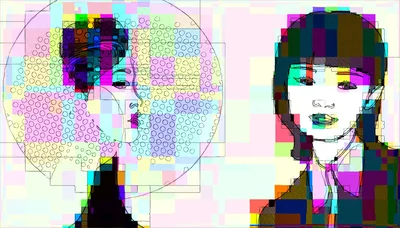 Abstract Digital Illustration Of Two Stylized Women