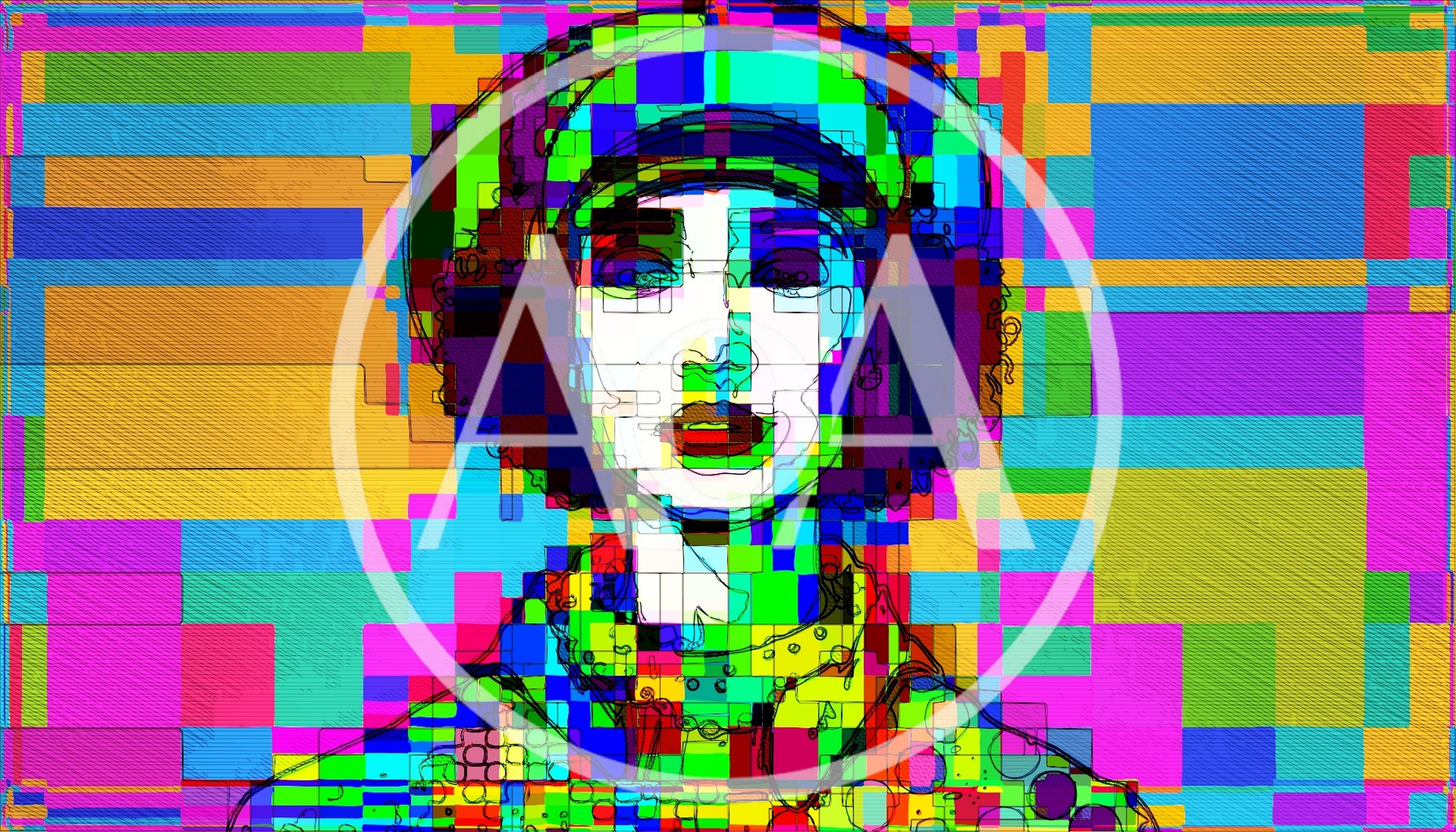 Abstract Digital Portrait Of A Woman In Pop Art Style
