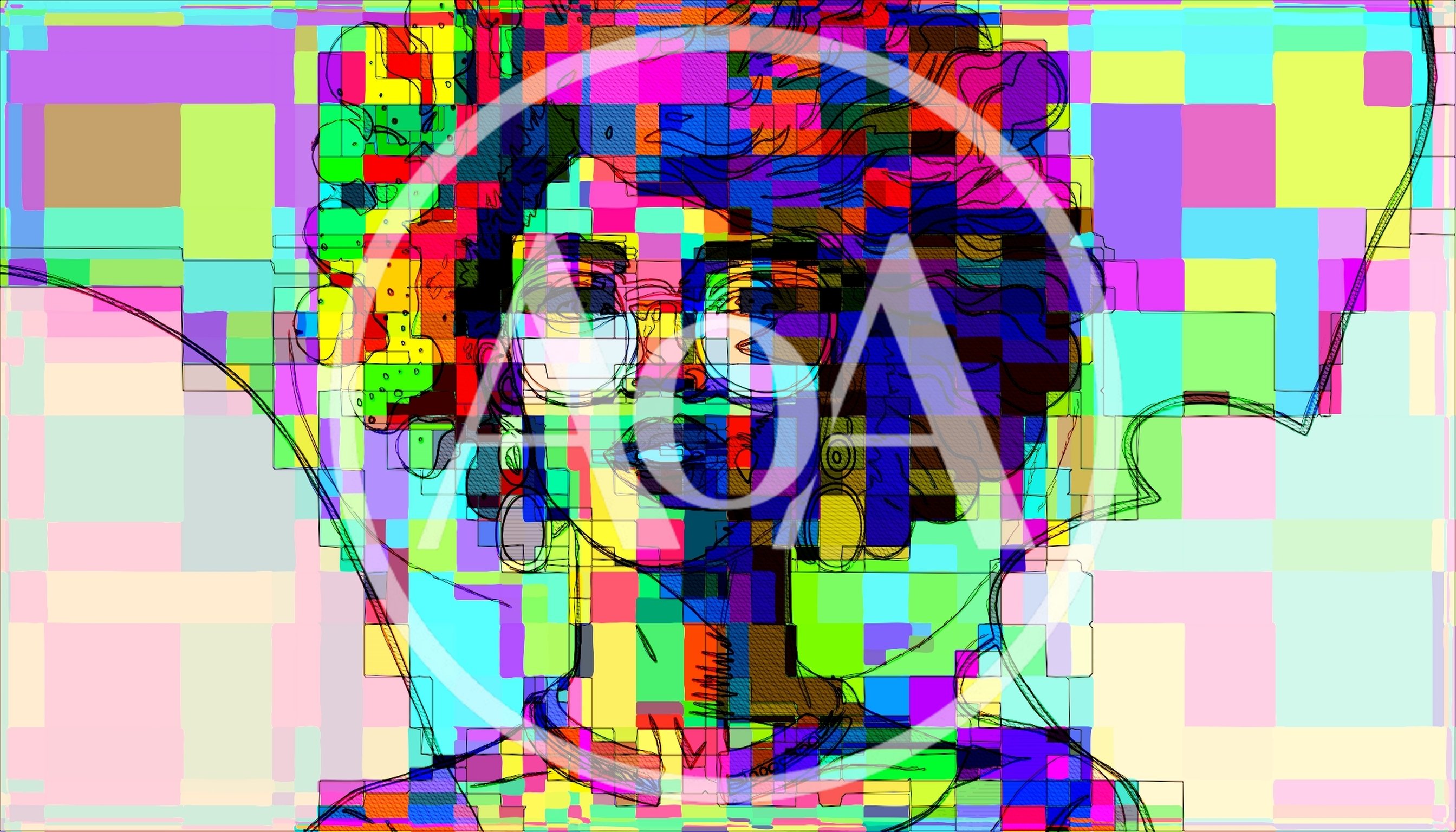 Abstract Digital Portrait Of A Woman With Afro Hair