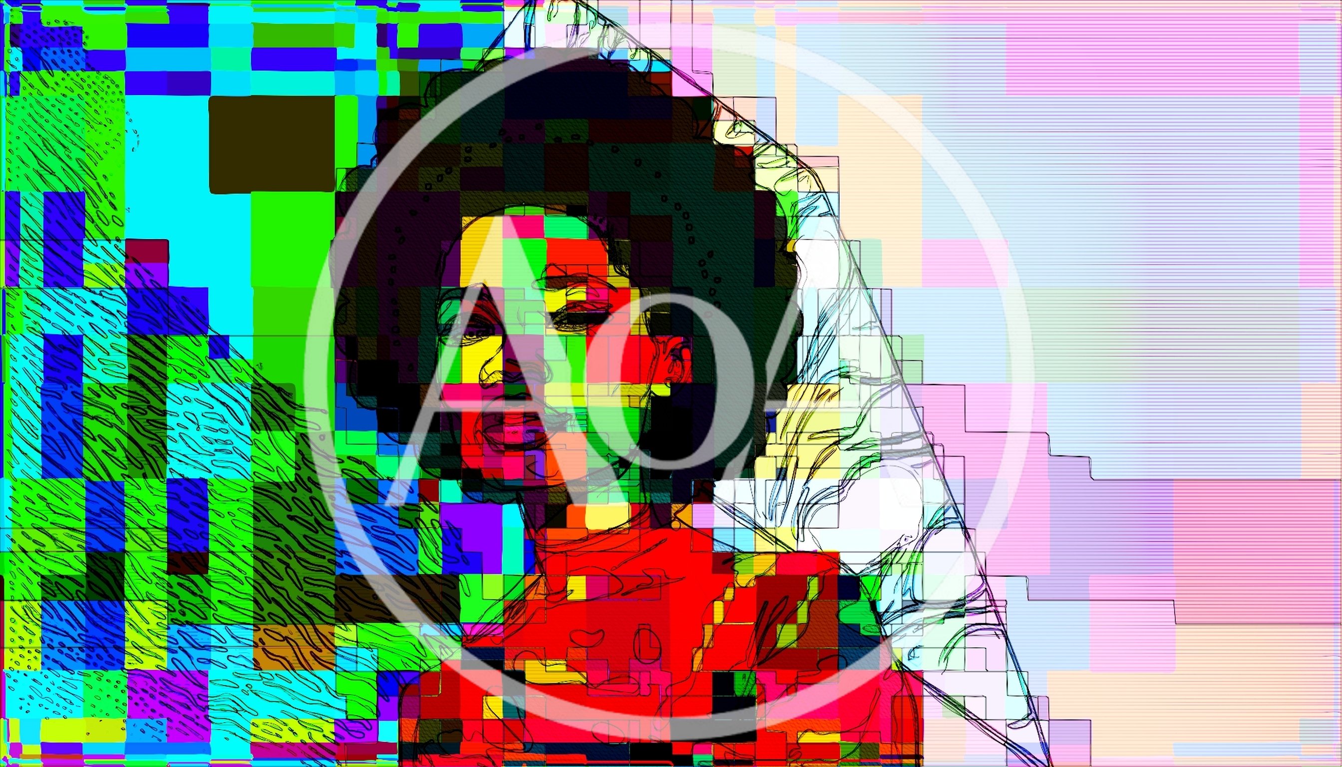 Abstract Digital Portrait Of A Woman With Afro Hair