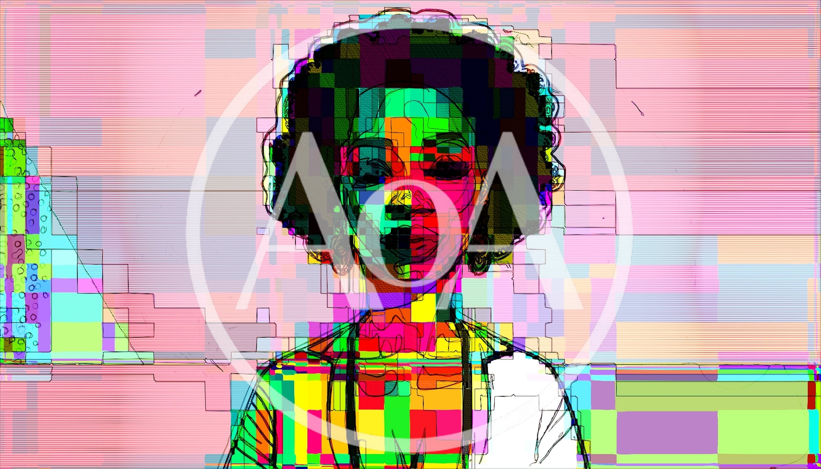Abstract Digital Portrait Of A Woman With Afro Hair
