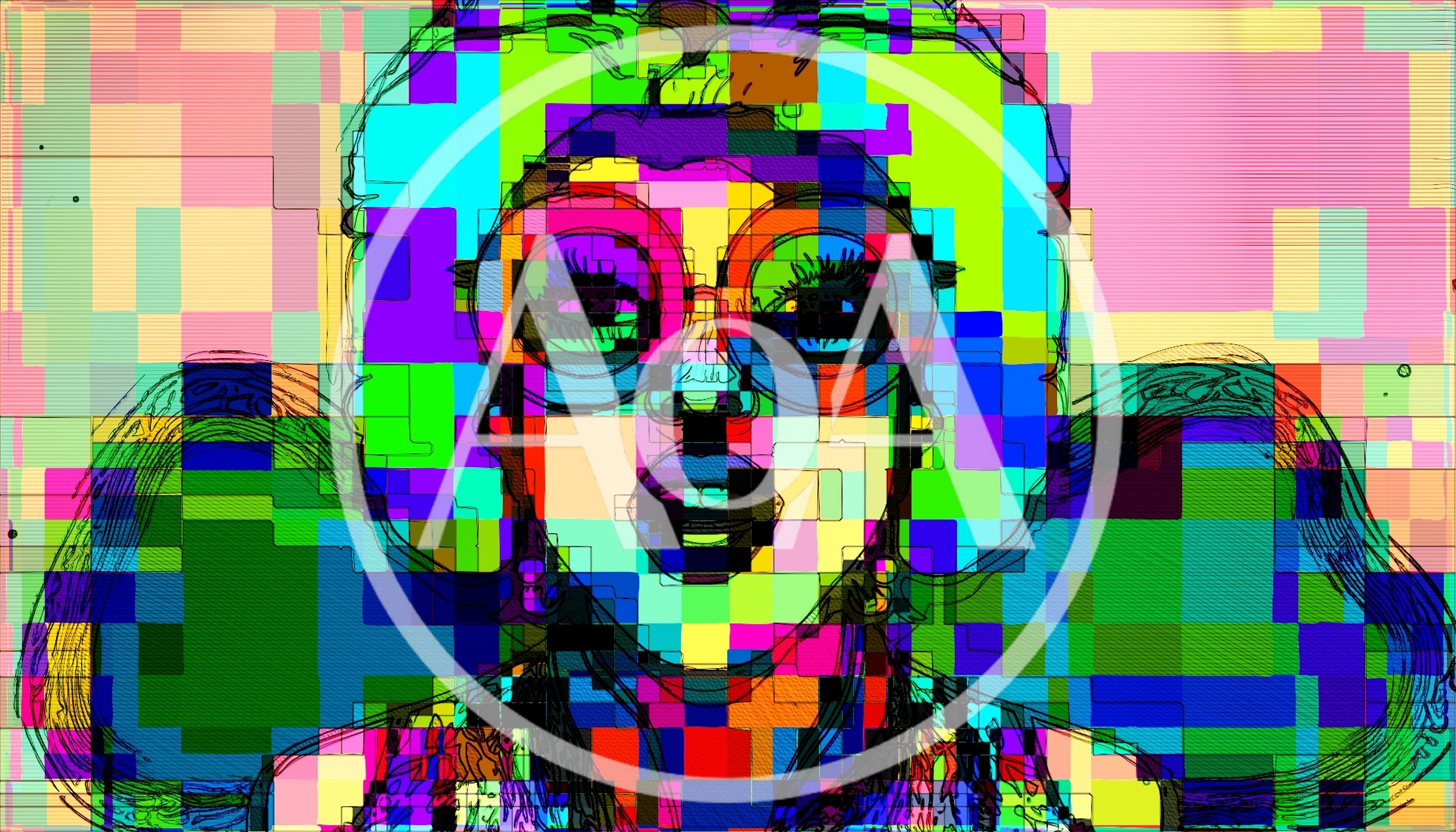 Abstract Digital Portrait Of A Woman With Glasses