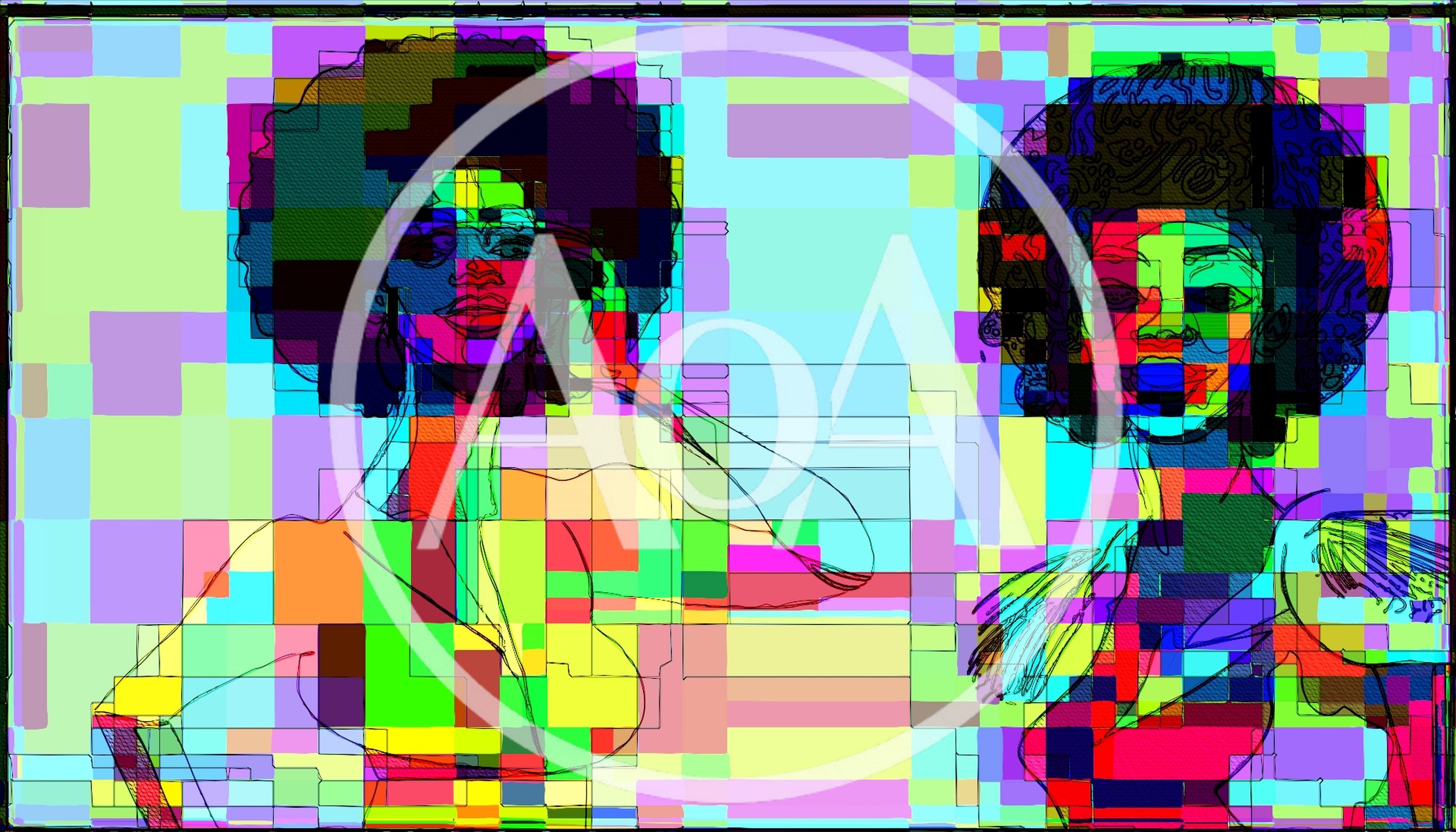 Digital Pop Art Portraits Of Two Women