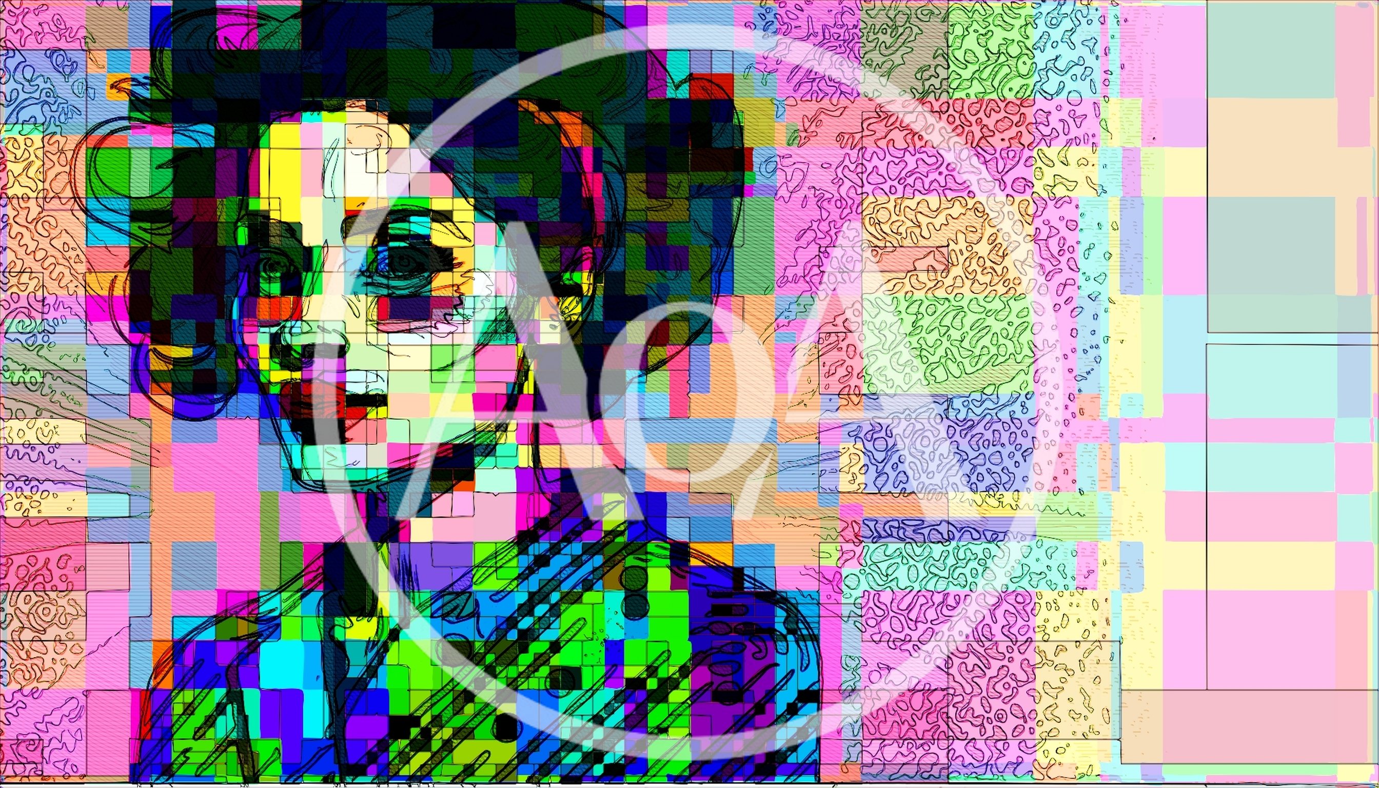 Abstract Digital Portrait Of A Woman In Pop Art
