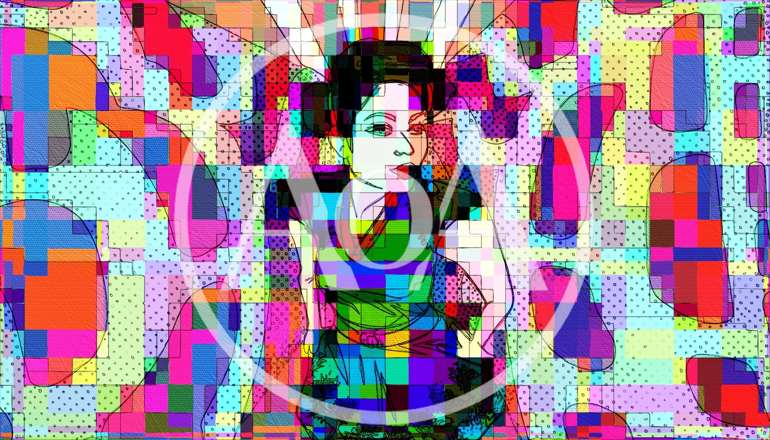 Abstract Digital Portrait Of A Woman In Pop Art Style
