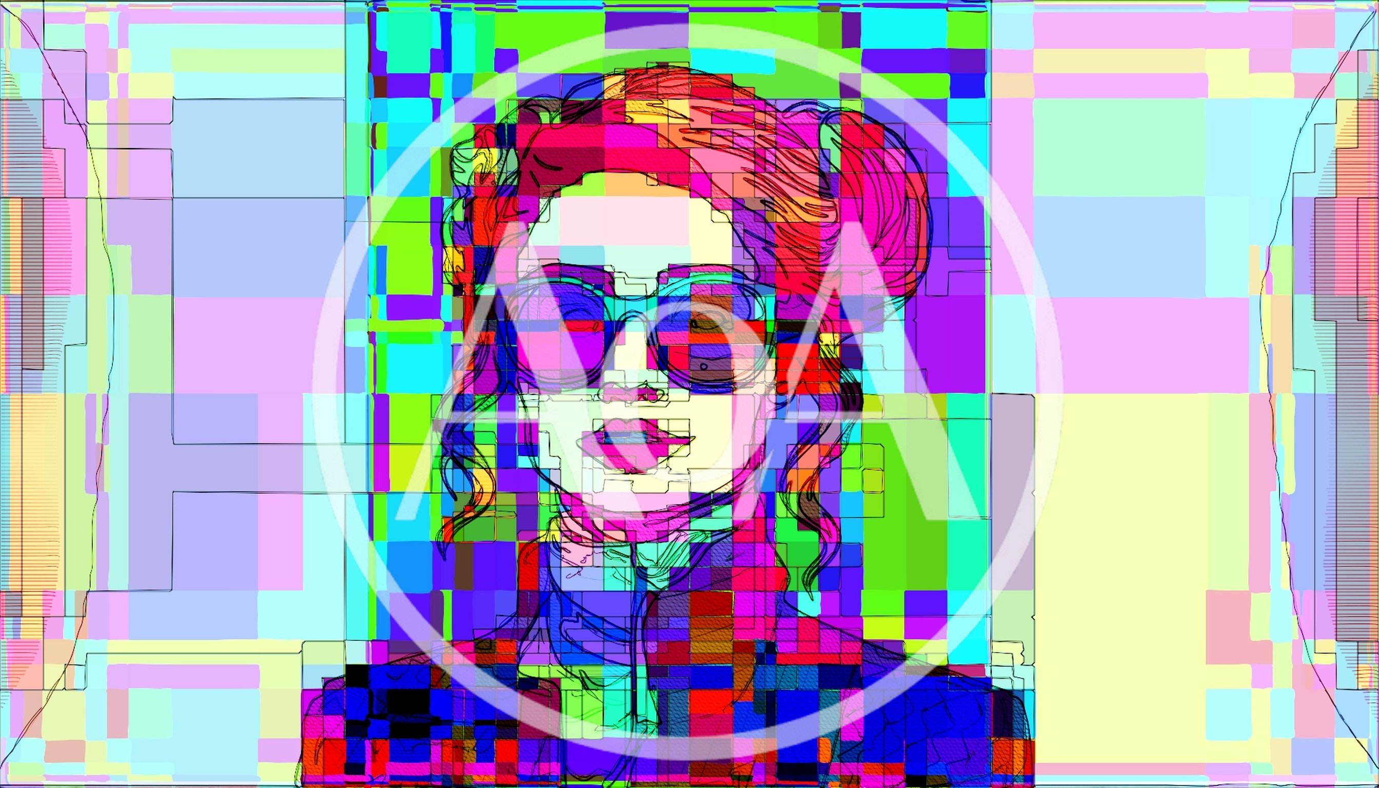 Glitch Art Portrait Of A Woman With Sunglasses
