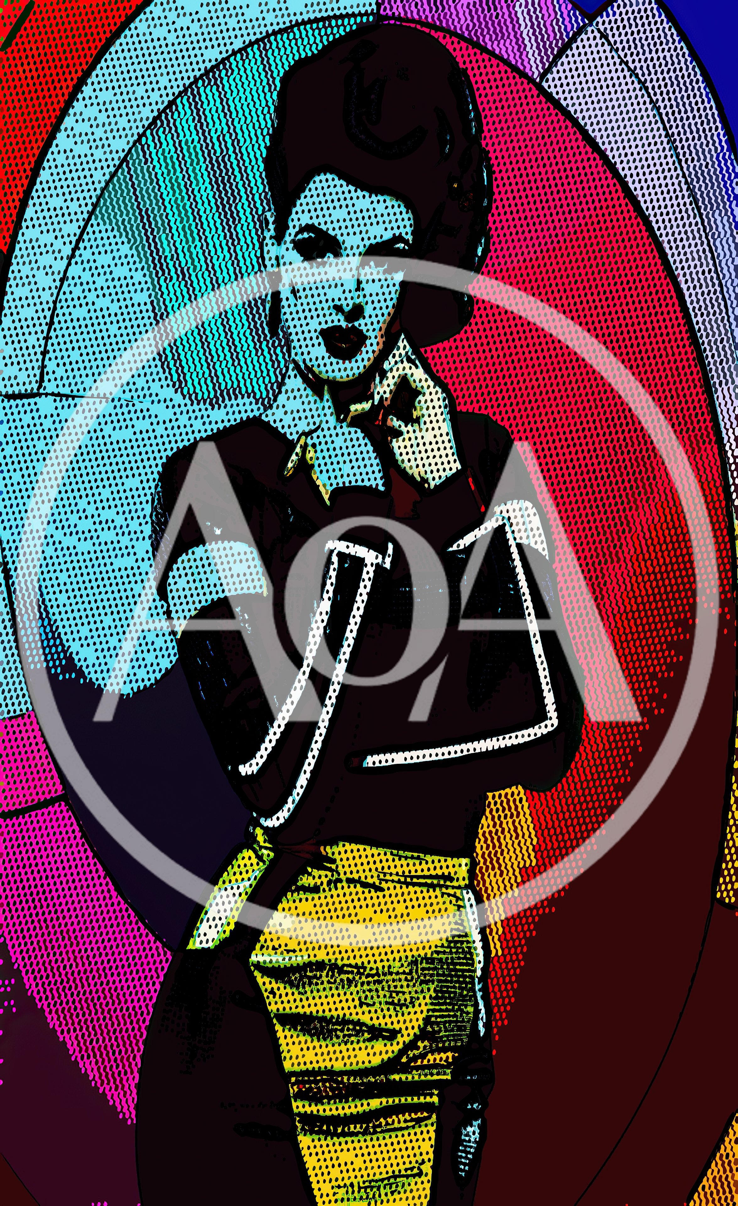 Pop Art Illustration Of A Stylish Woman