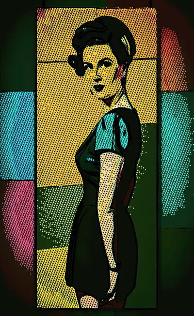 Pop Art Illustration Of A Stylish Woman