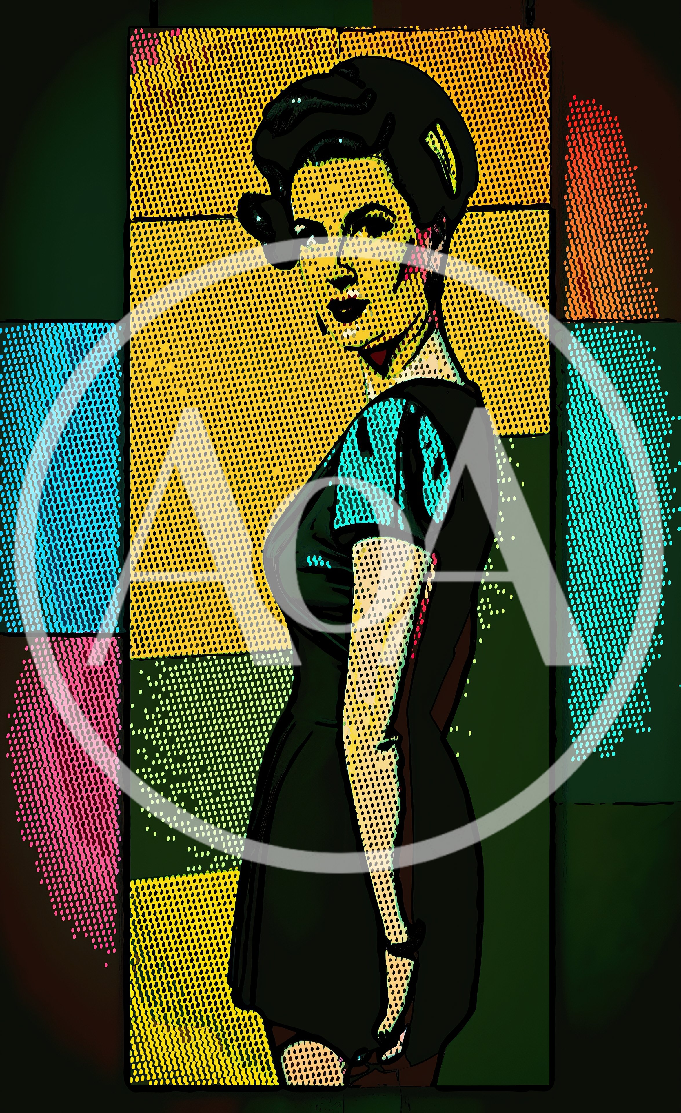 Pop Art Illustration Of A Stylish Woman