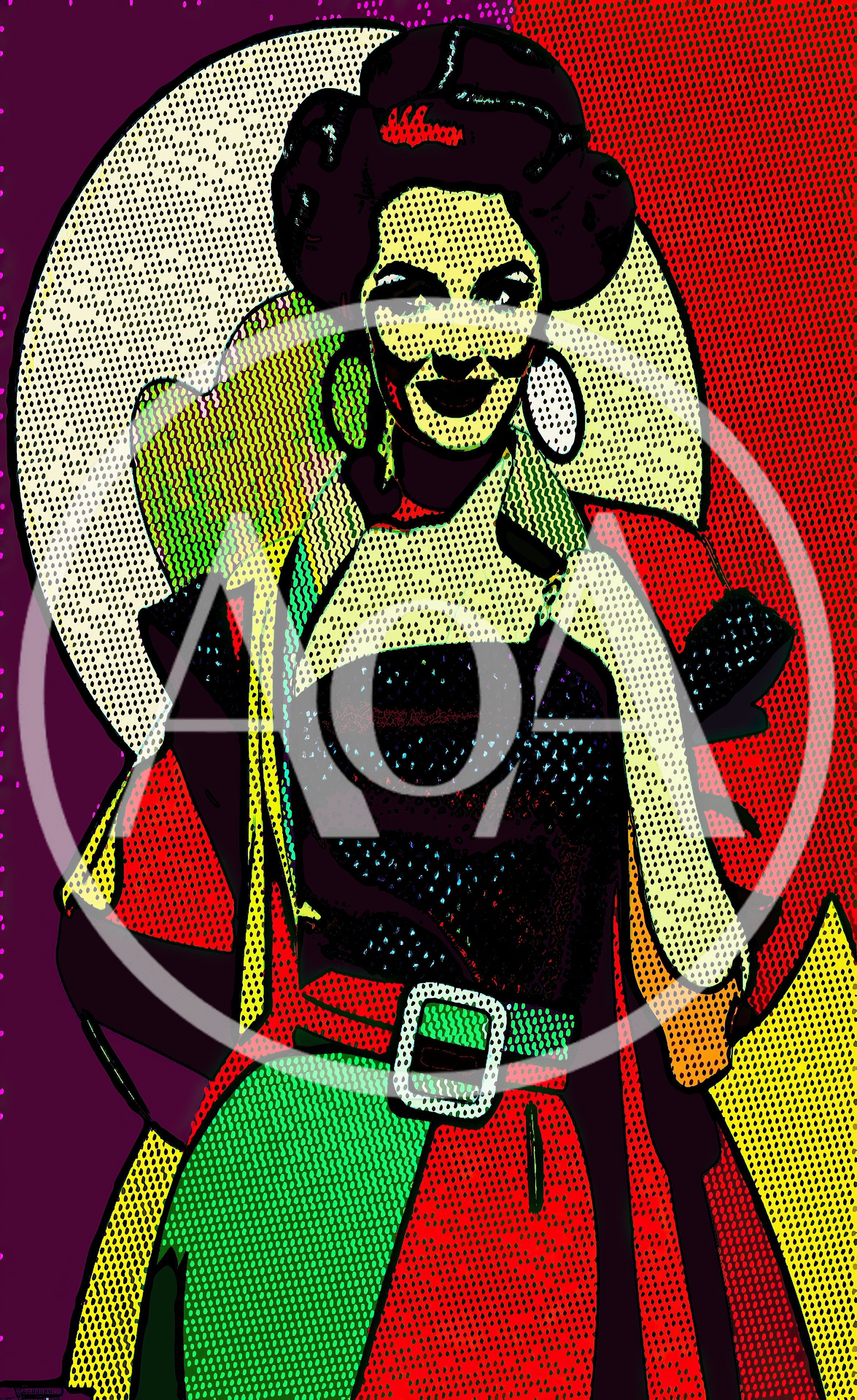 Pop Art Illustration Of A Stylish Woman