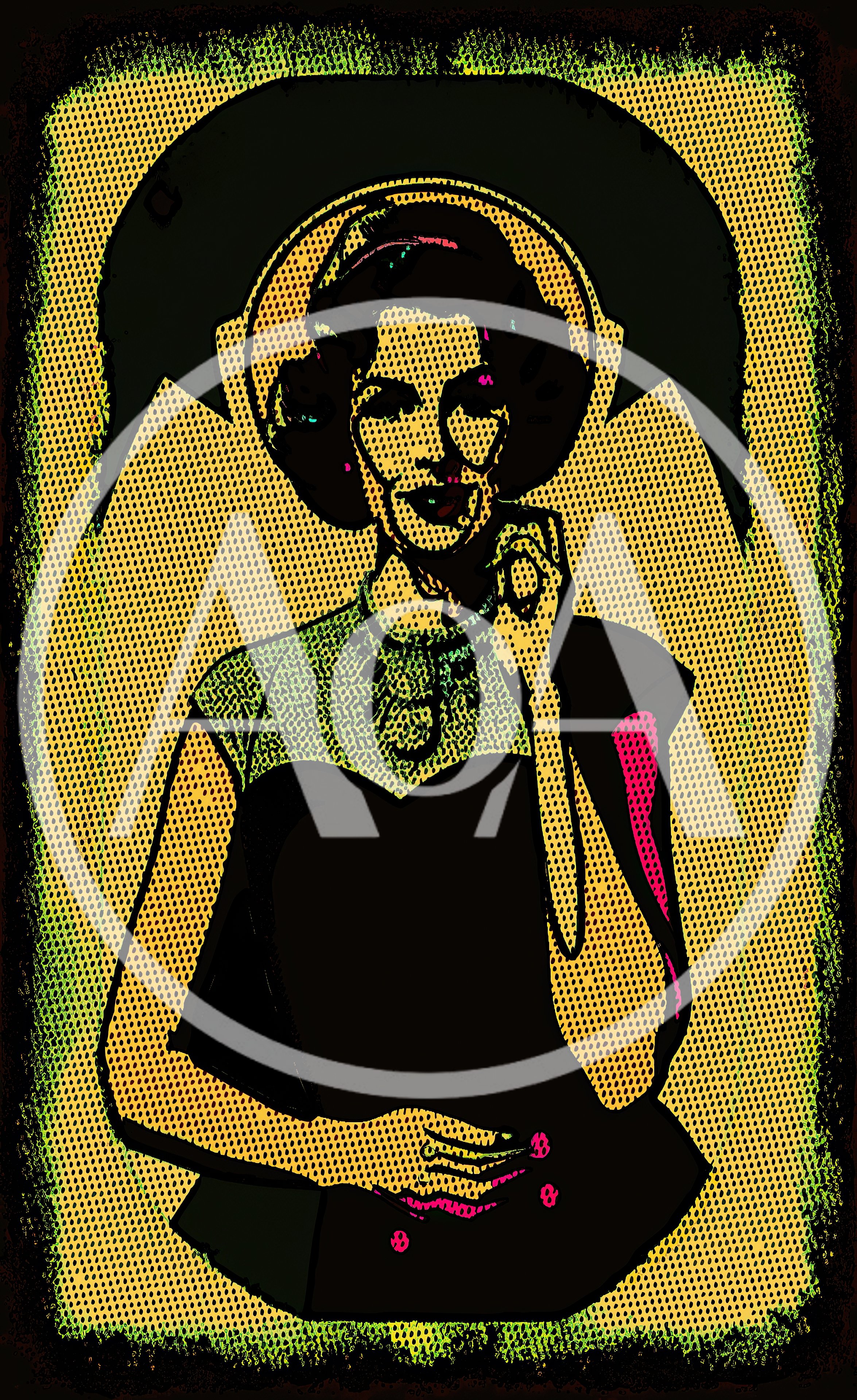 Pop Art Illustration Of A Vintage Woman