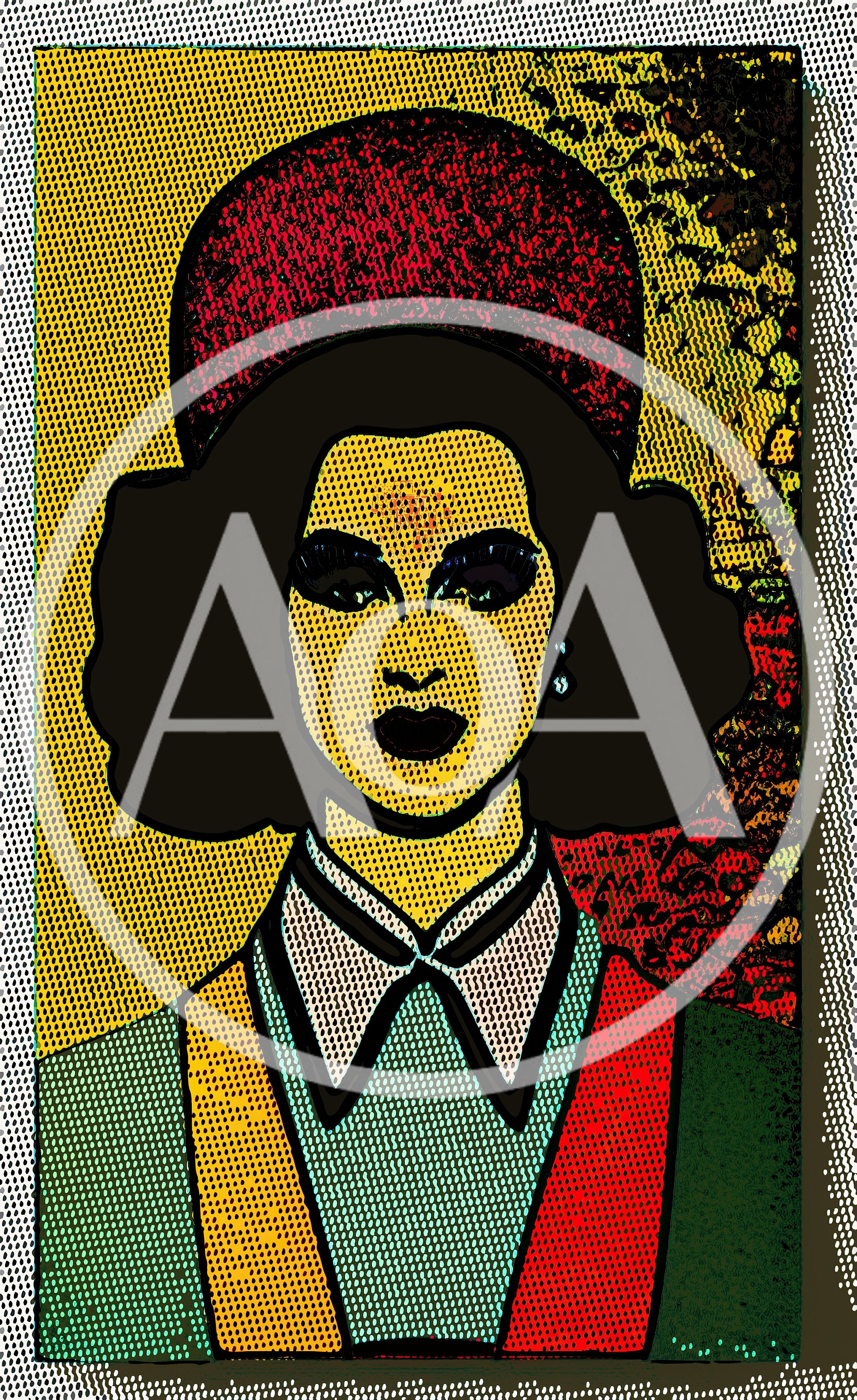 Pop Art Portrait Of A Woman In Vintage Style