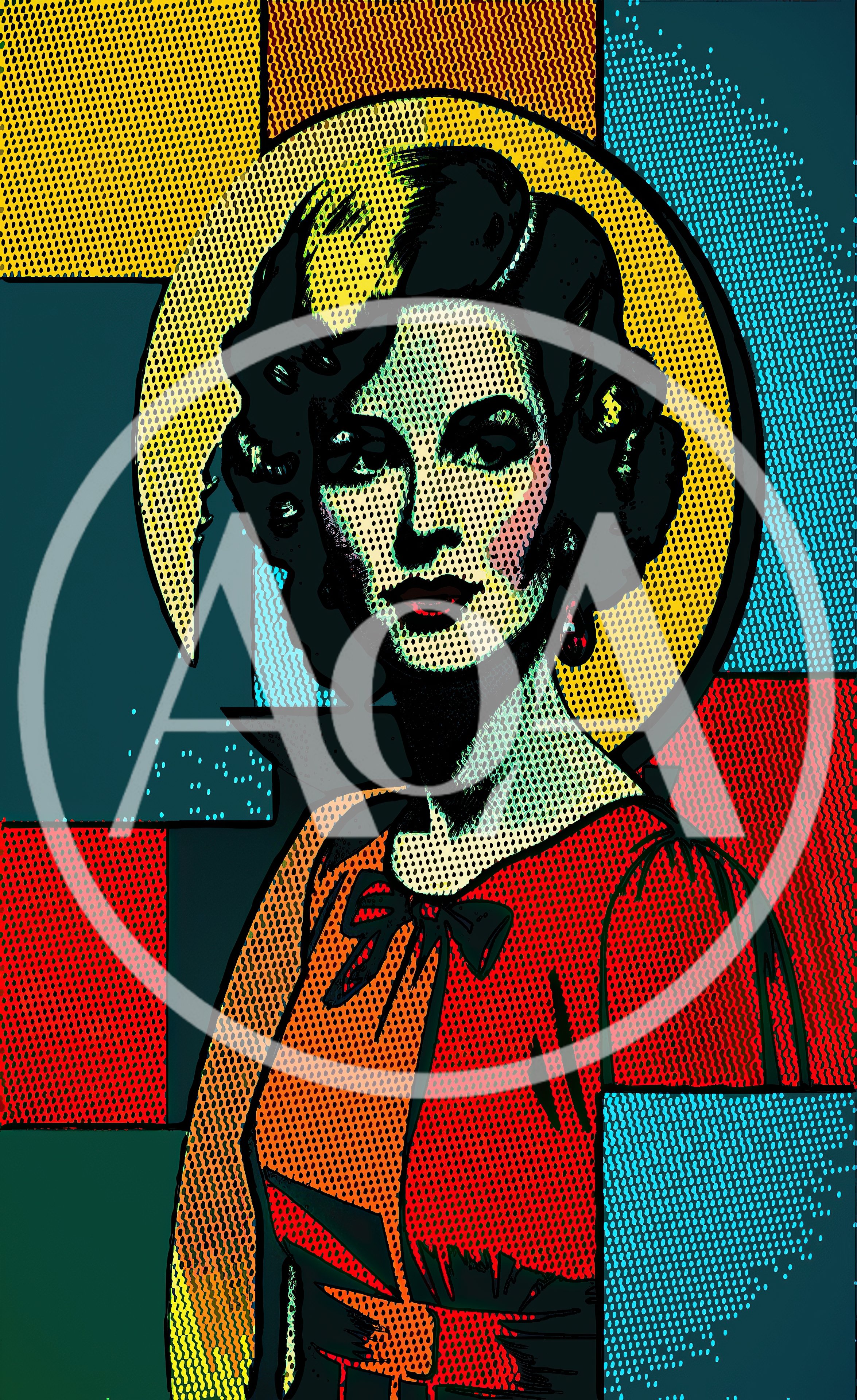 Pop Art Portrait Of A Vintage Woman