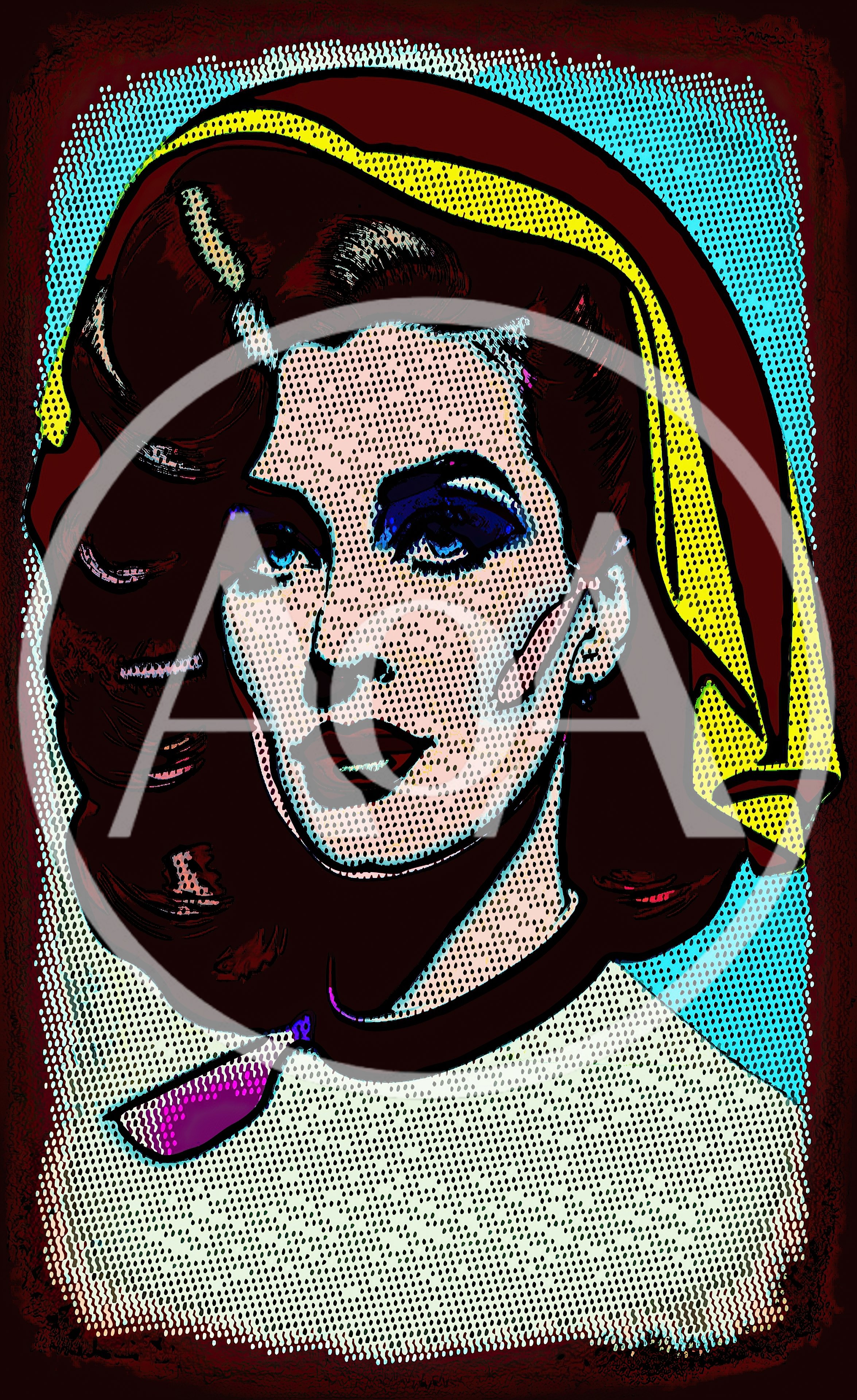 Pop Art Portrait Of A Vintage Woman