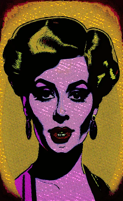 Pop Art Portrait Of A Glamorous Woman