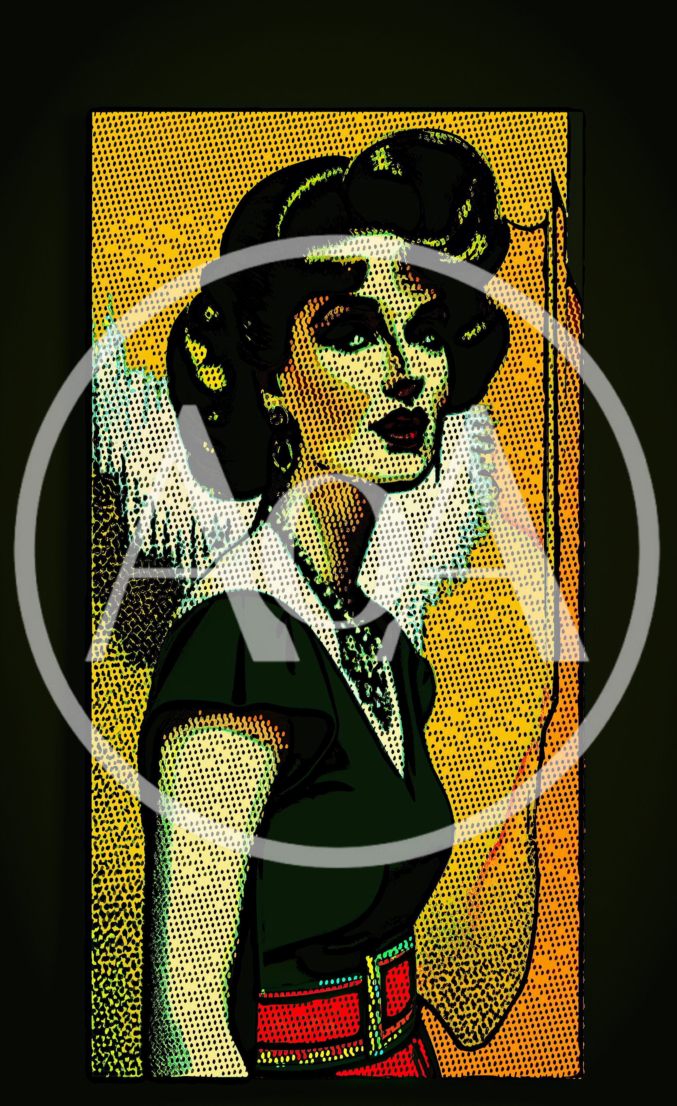 Pop Art Illustration Of A Vintage Woman