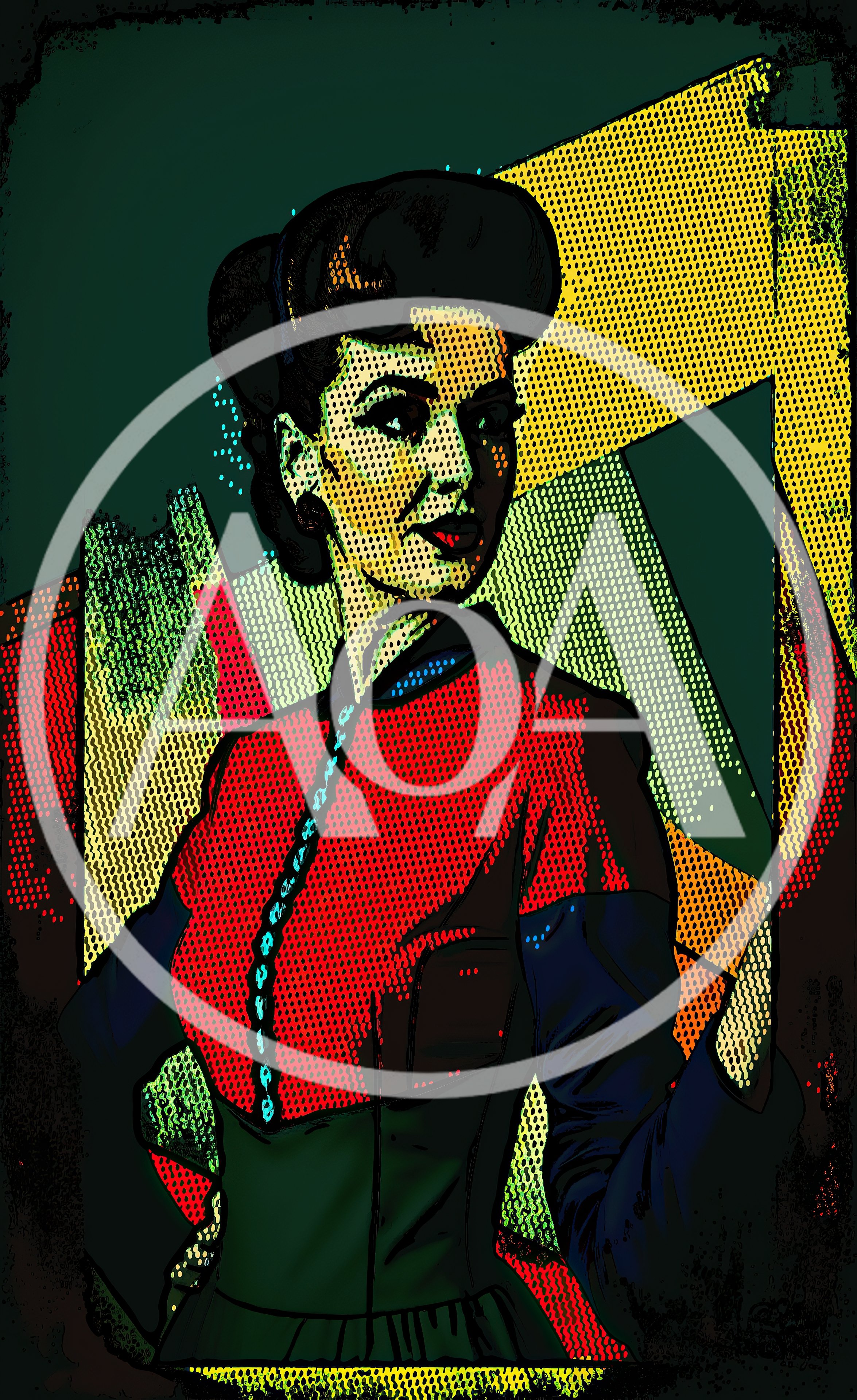 Pop Art Illustration Of A Vintage Woman