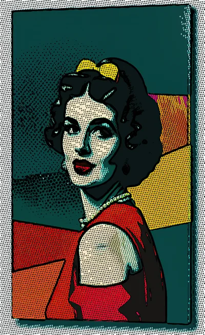 Pop Art Portrait Of A Glamorous Woman