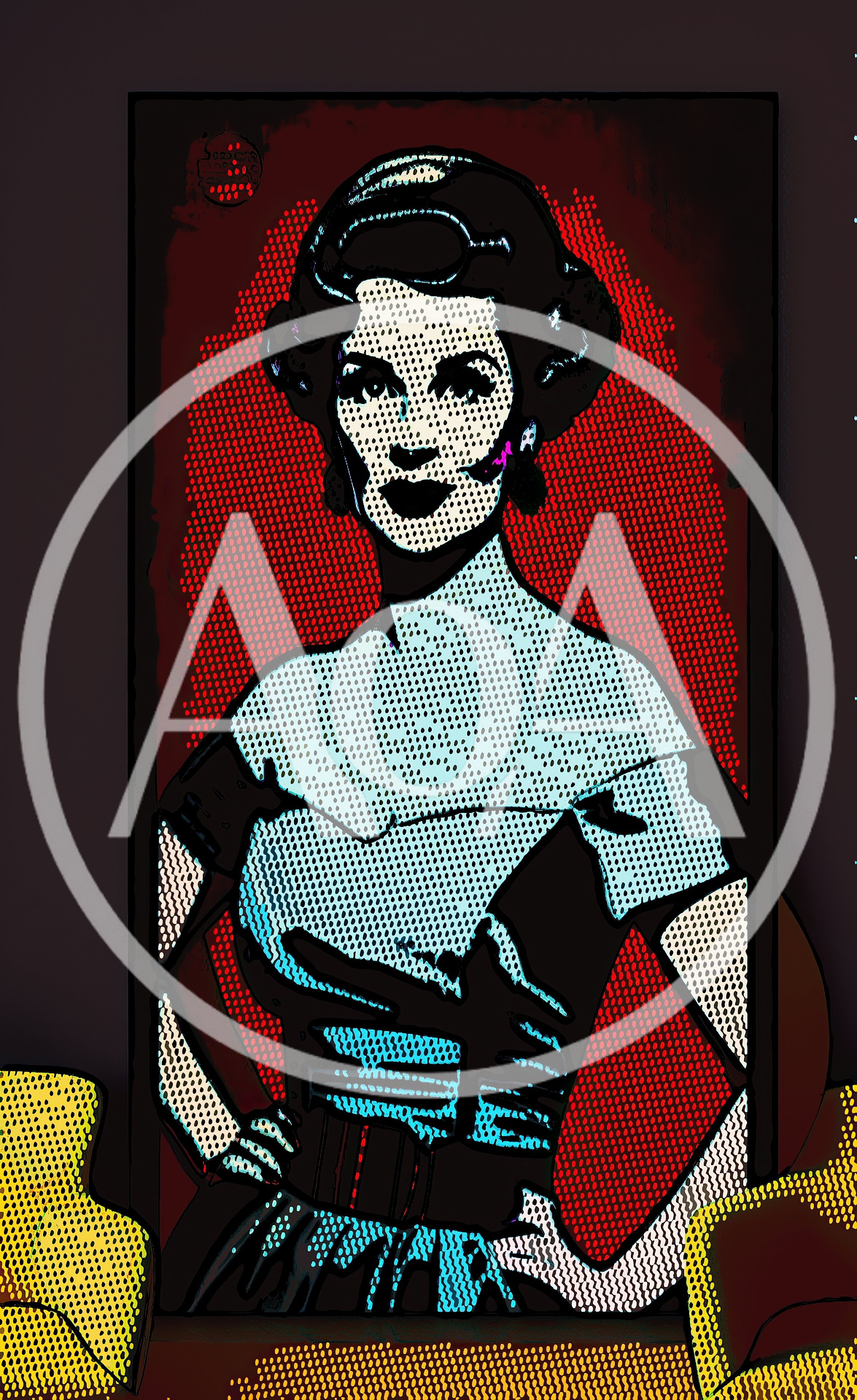 Pop Art Portrait Of A Vintage Woman