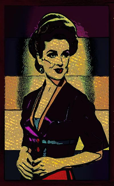 Pop Art Illustration Of A Vintage Woman