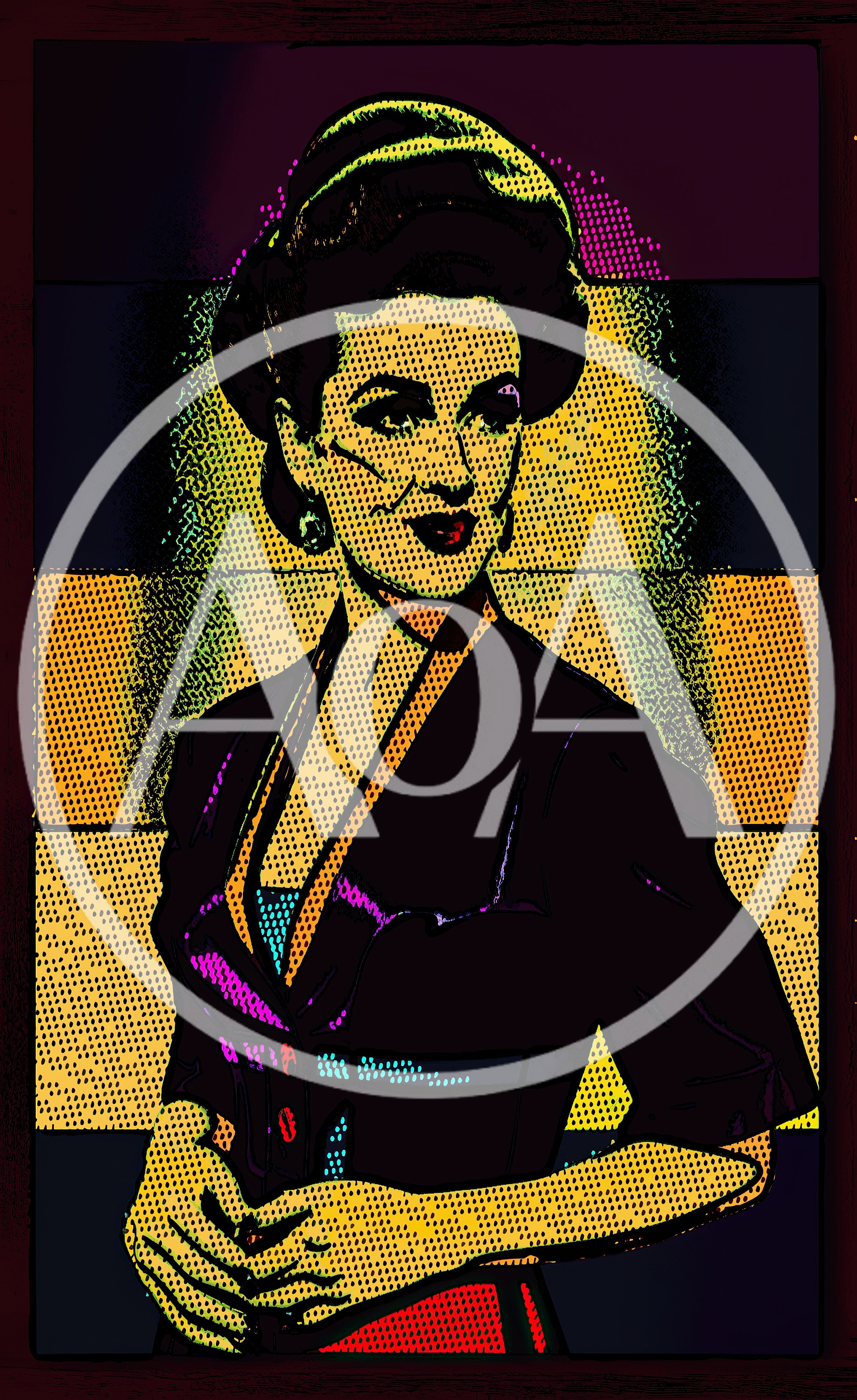 Pop Art Illustration Of A Vintage Woman