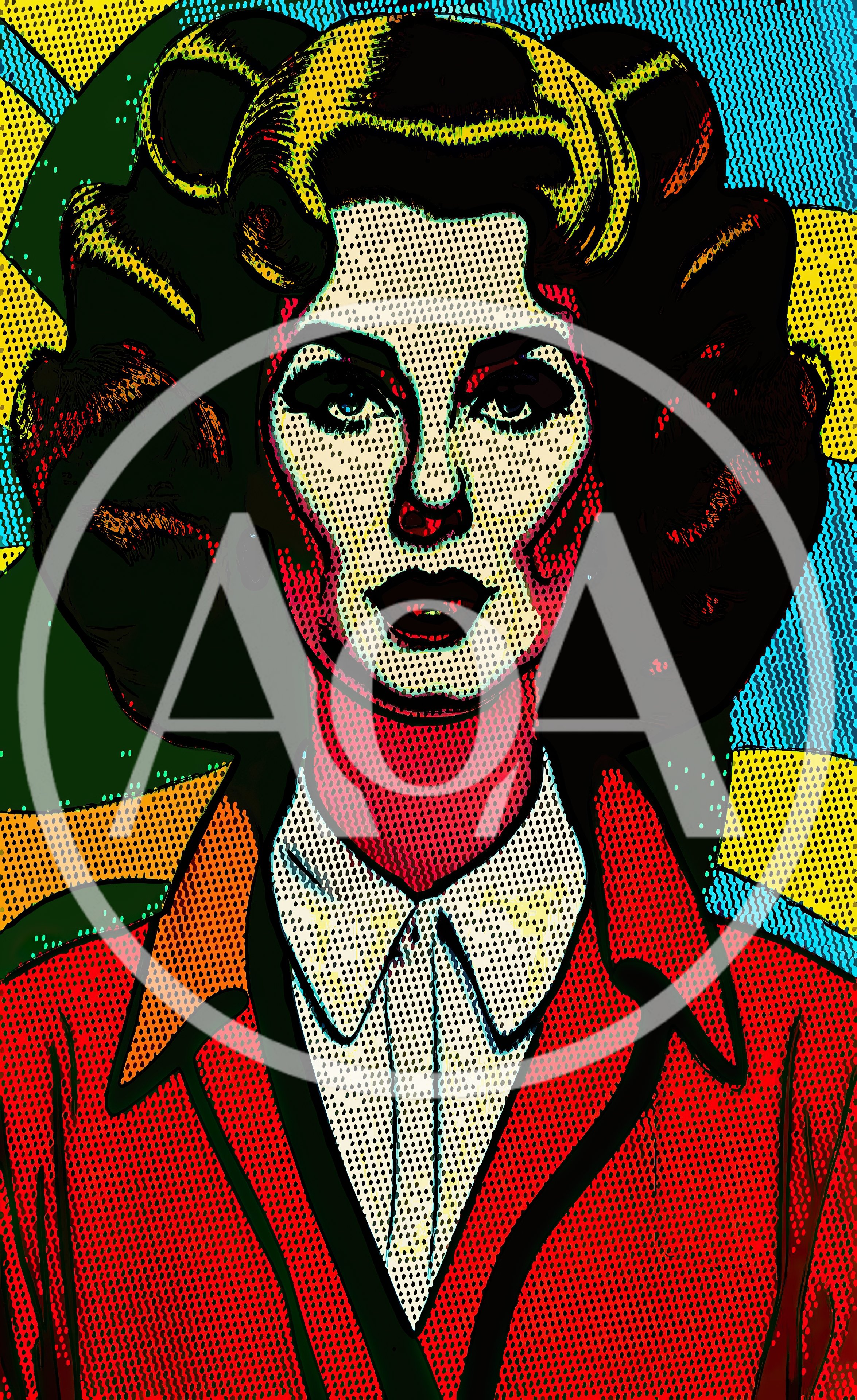 Pop Art Portrait Of A Vintage Woman