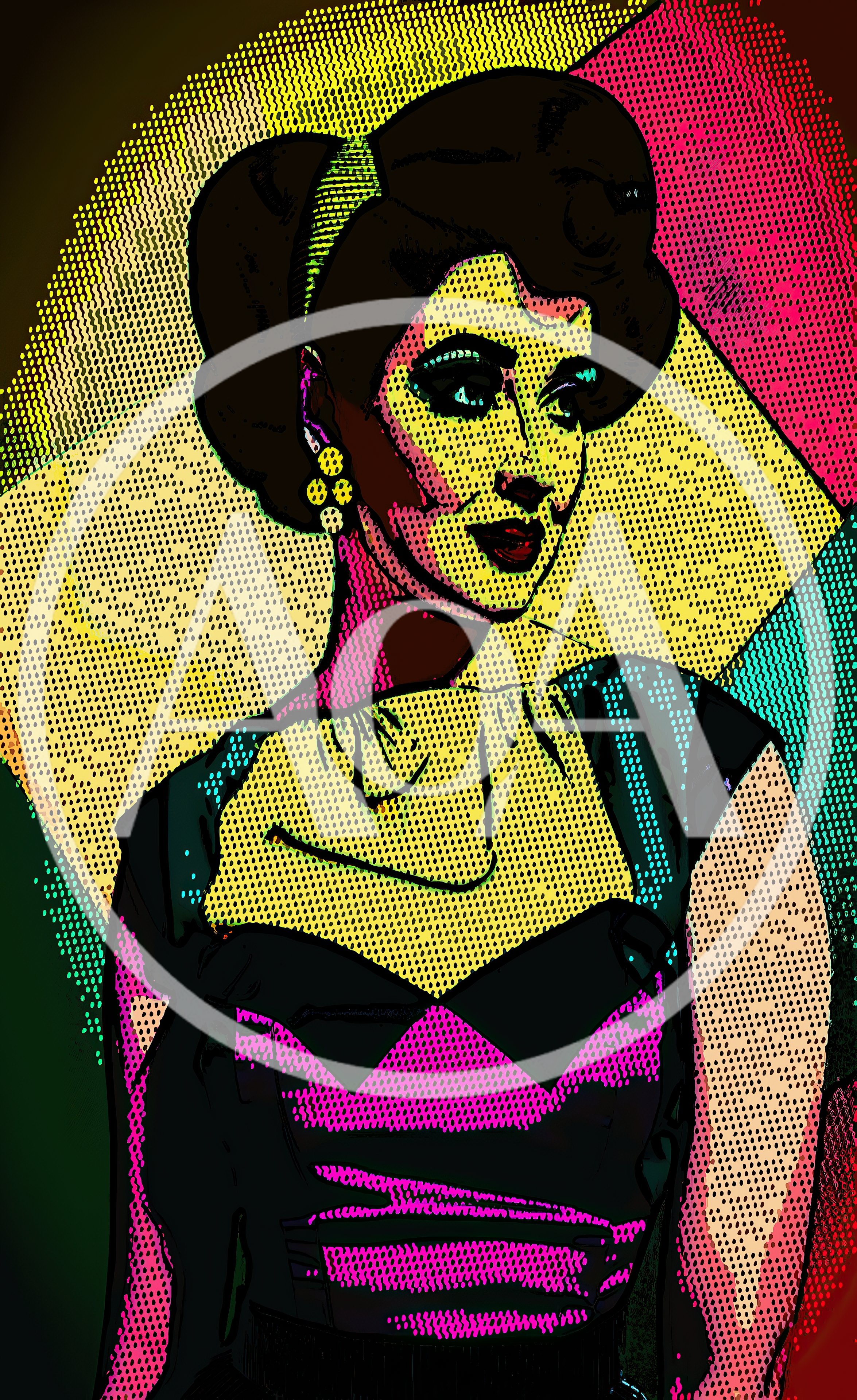 Pop Art Illustration Of A Vintage Style Woman