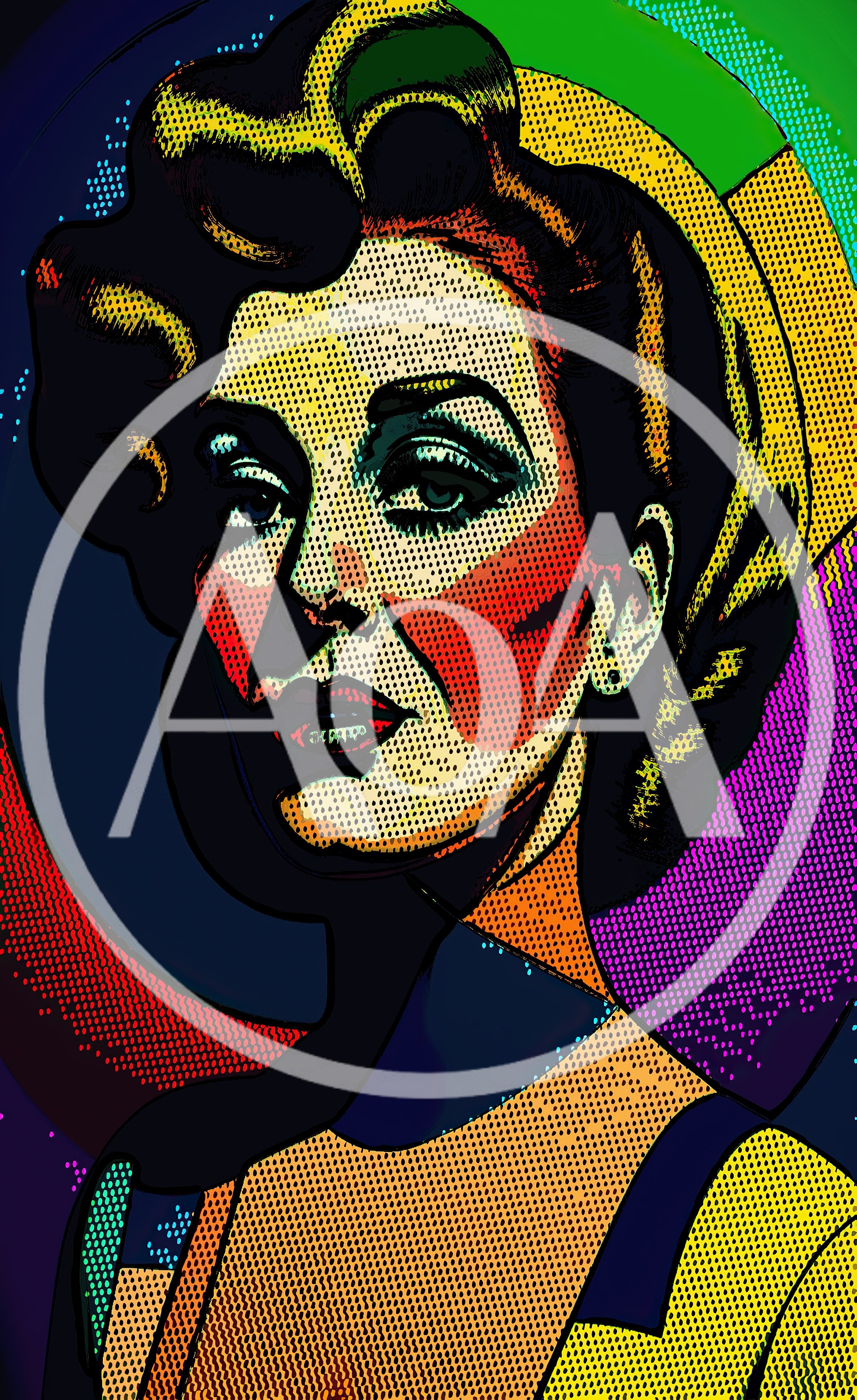 Pop Art Portrait Of A Vintage Woman