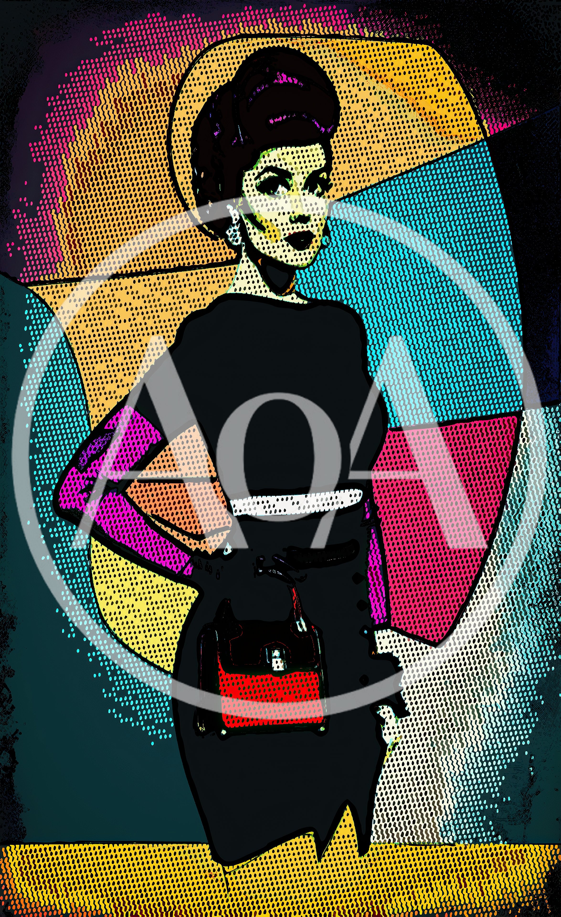 Pop Art Illustration Of A Stylish Woman
