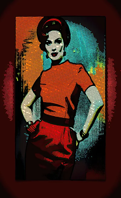 Pop Art Illustration Of A Stylish Woman