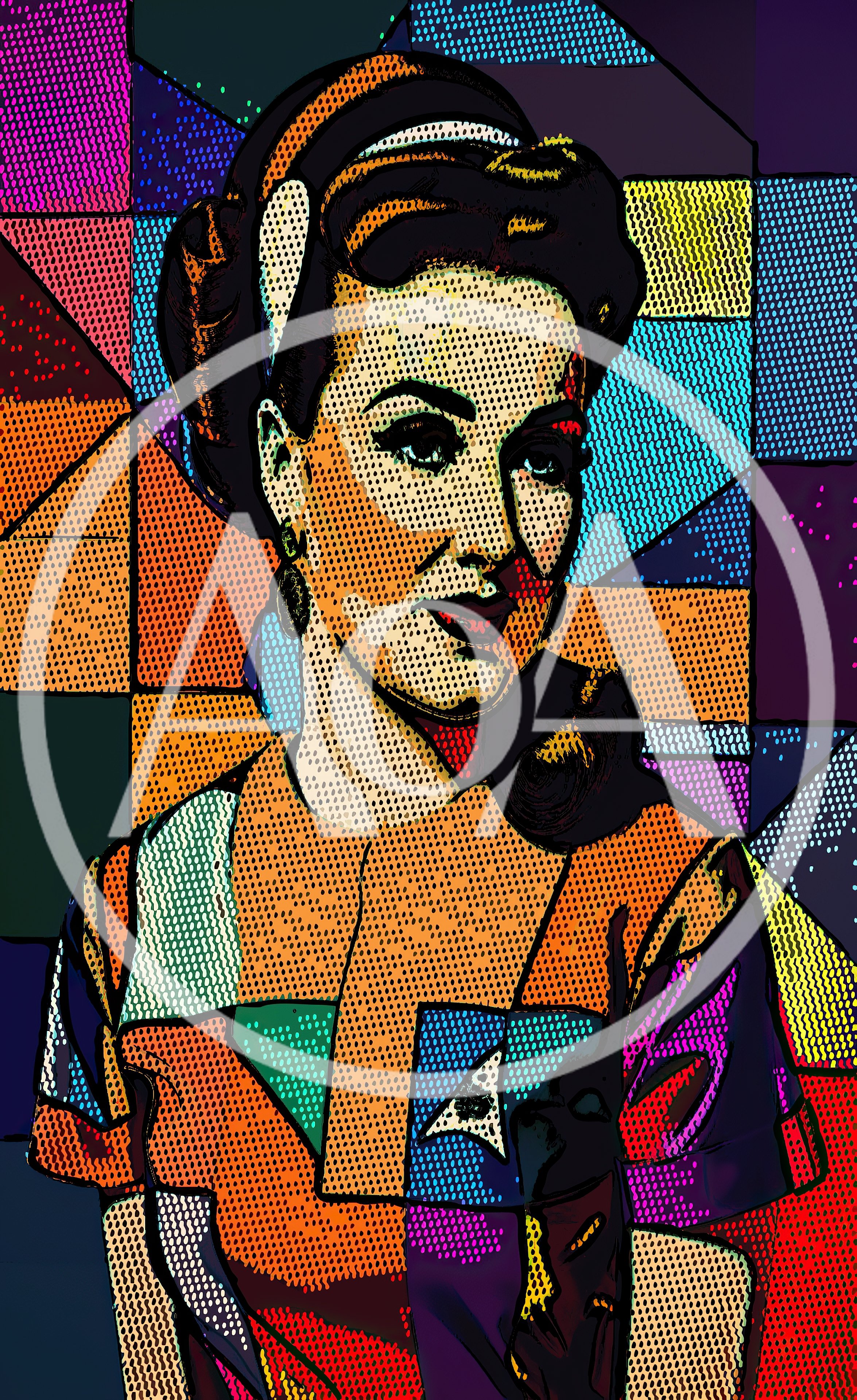 Pop Art Portrait Of A Vintage Woman