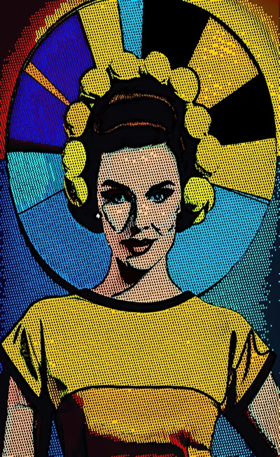 Pop Art Style Portrait Of A Woman