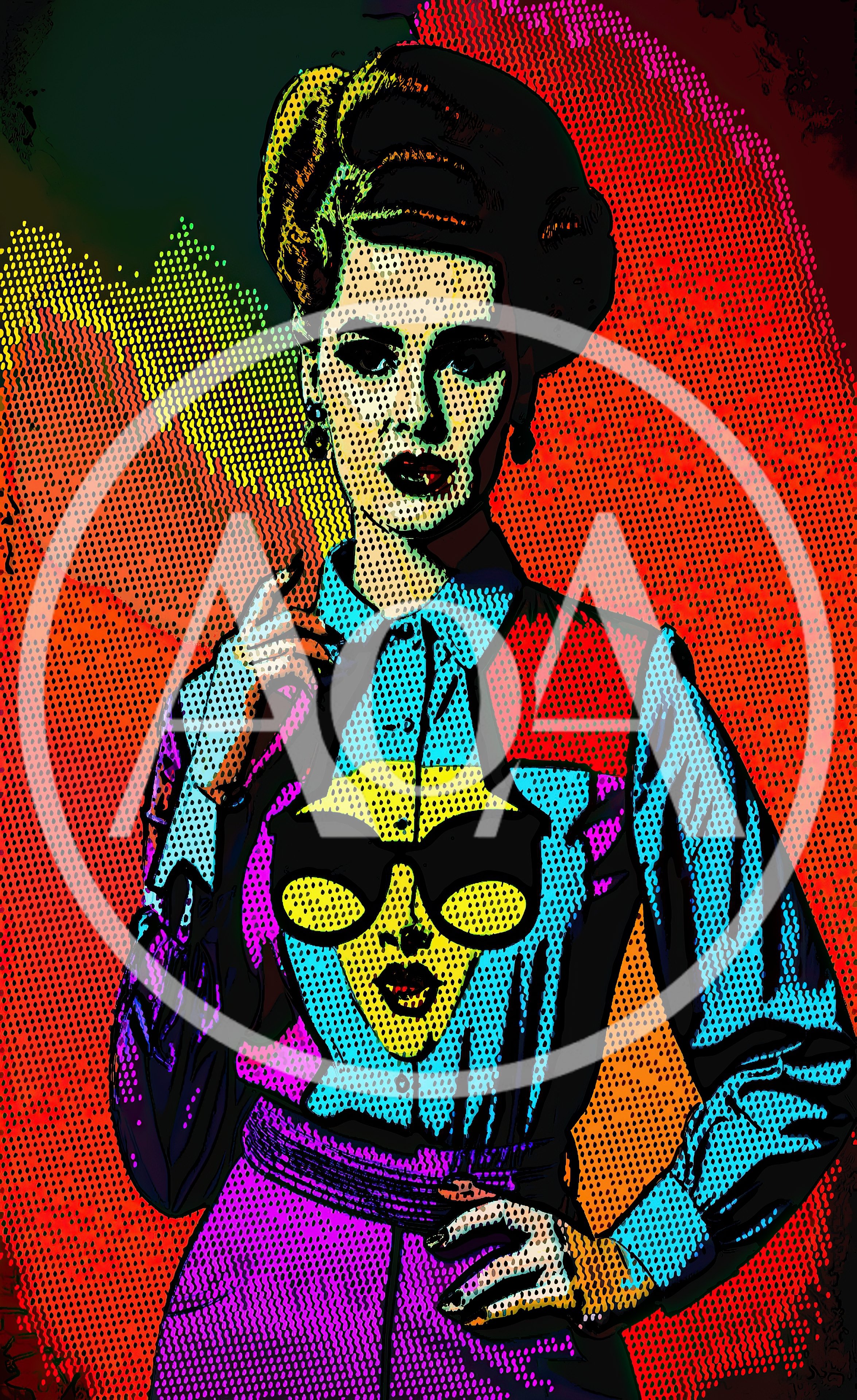 Pop Art Illustration Of A Stylish Woman