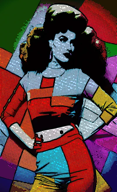 Pop Art Style Illustration Of A Fashionable Woman