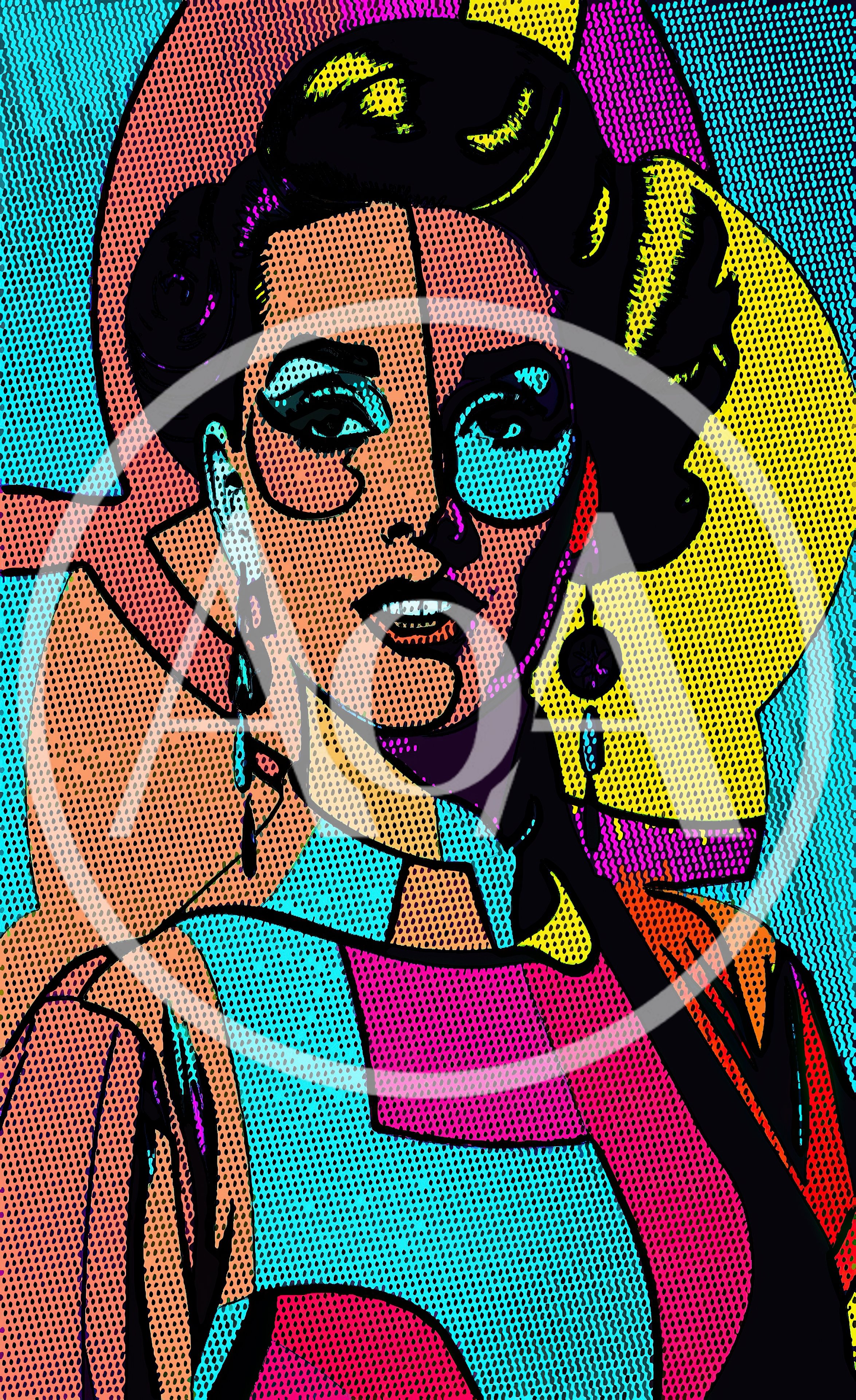 Pop Art Portrait Of A Stylish Woman