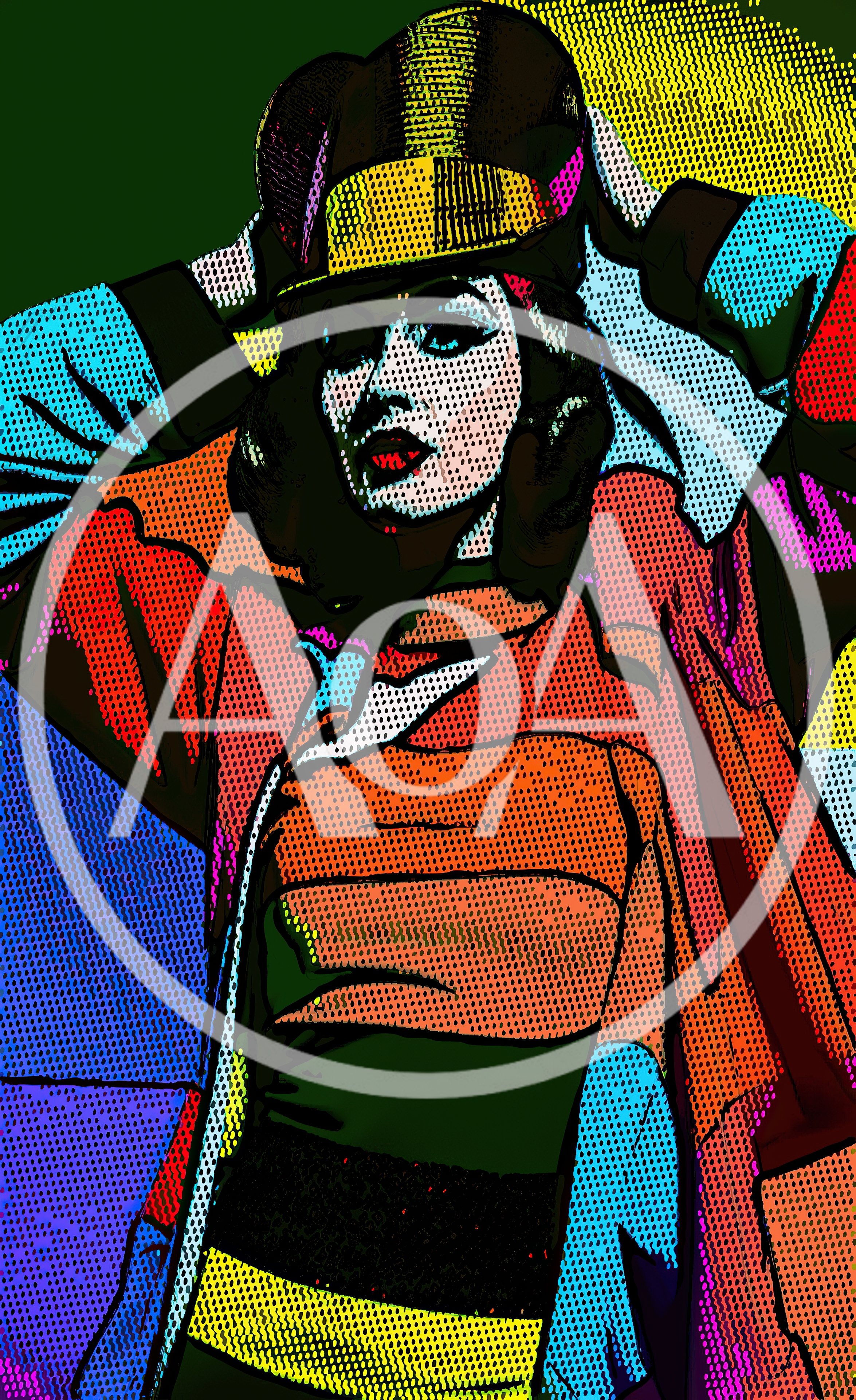 Pop Art Illustration Of A Woman In A Hat