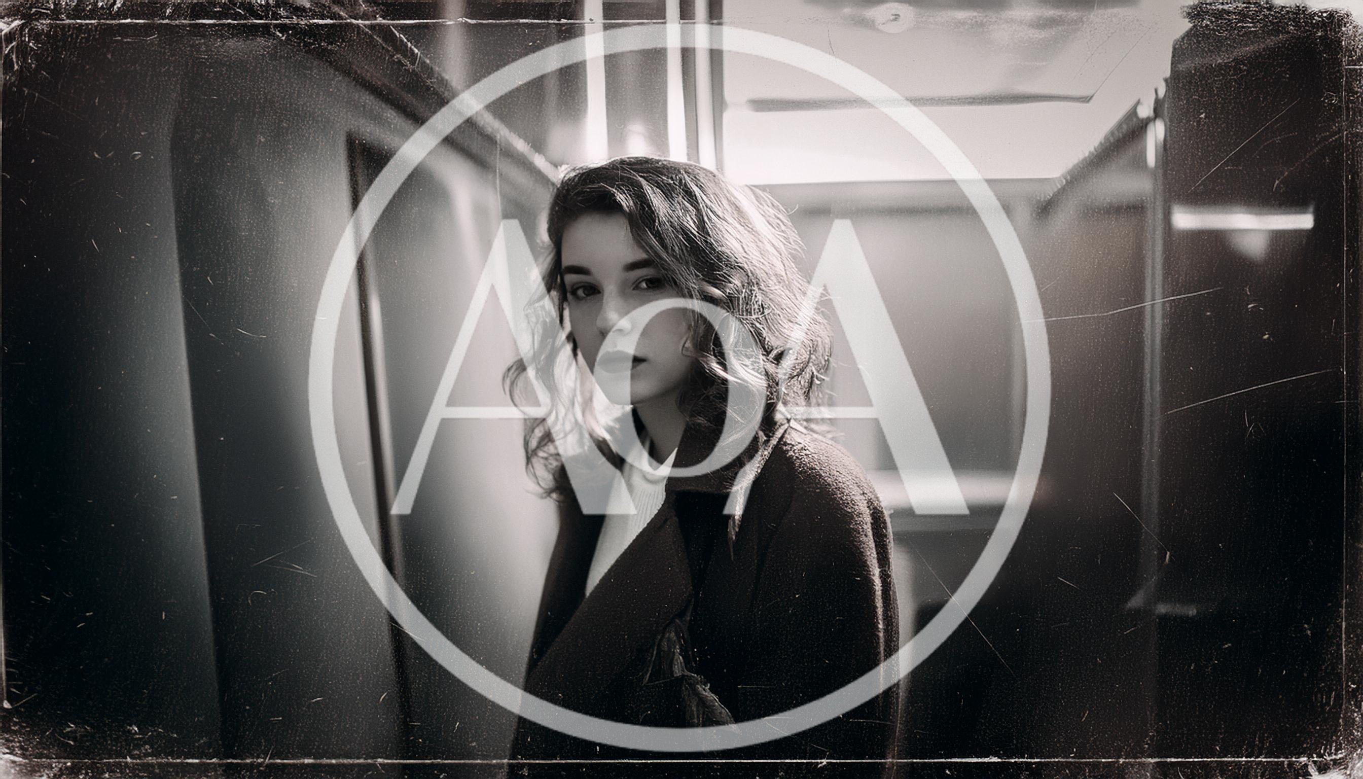Portrait Of A Young Woman In A Vintage Train