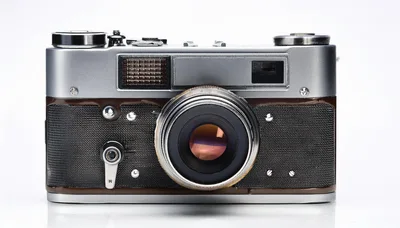 Vintage Rangefinder Film Camera Front View