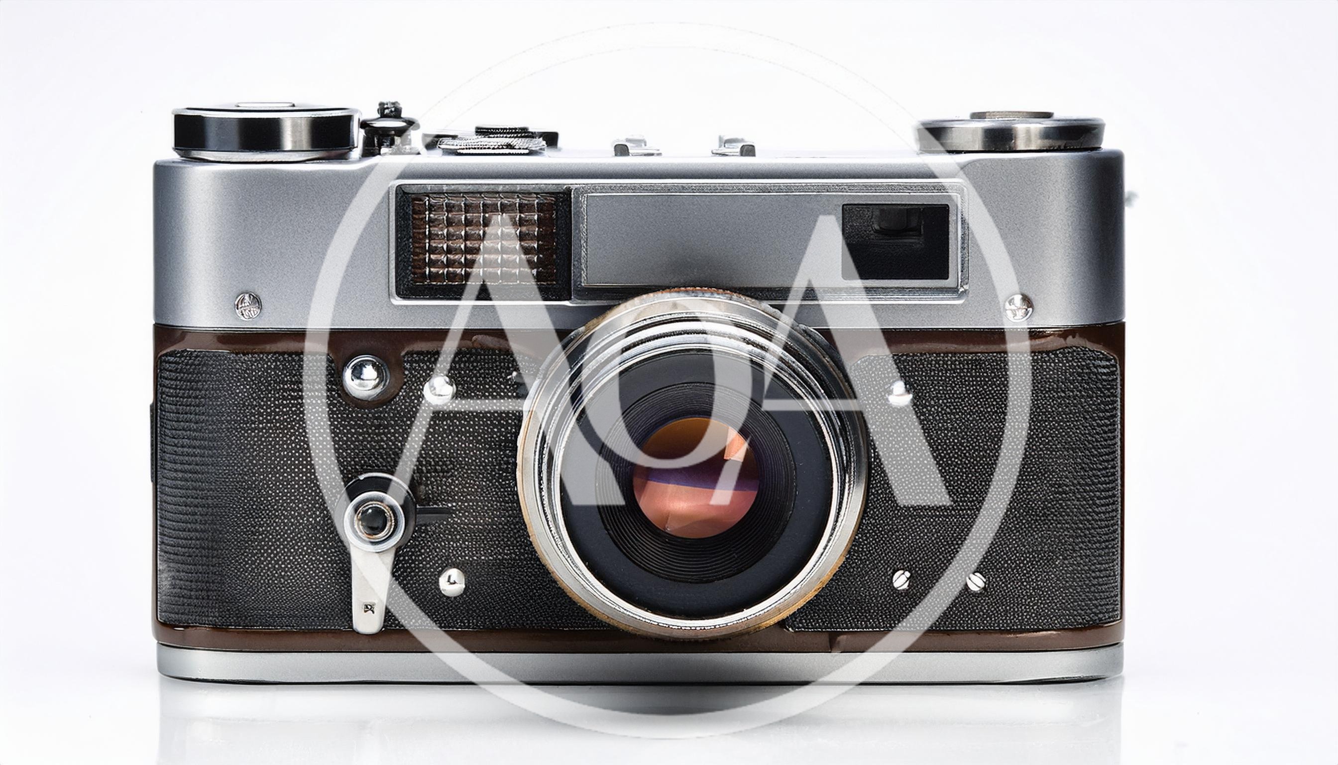 Vintage Rangefinder Film Camera Front View