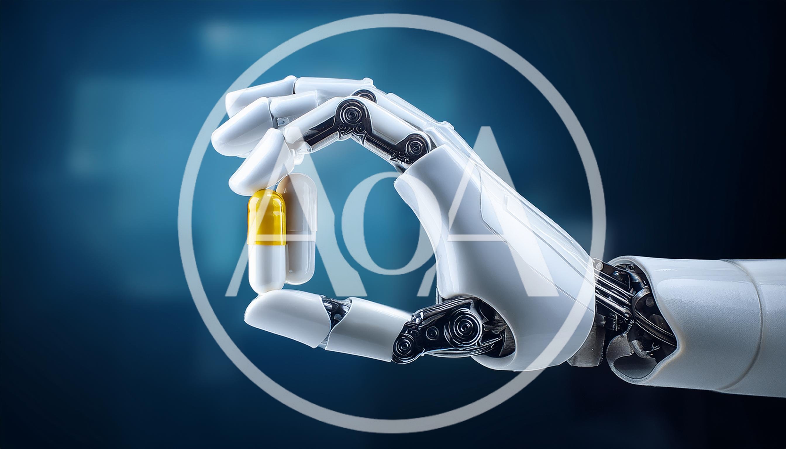 Robotic Hand Holding Medical Capsules