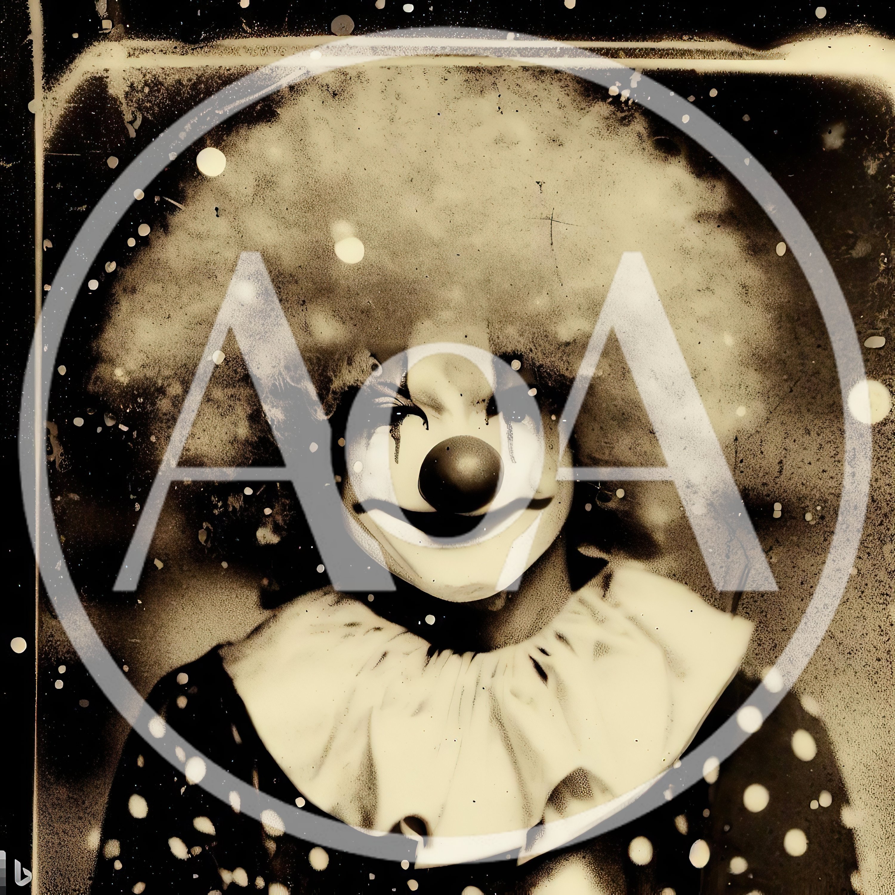 Vintage Style Portrait Of A Creepy Clown