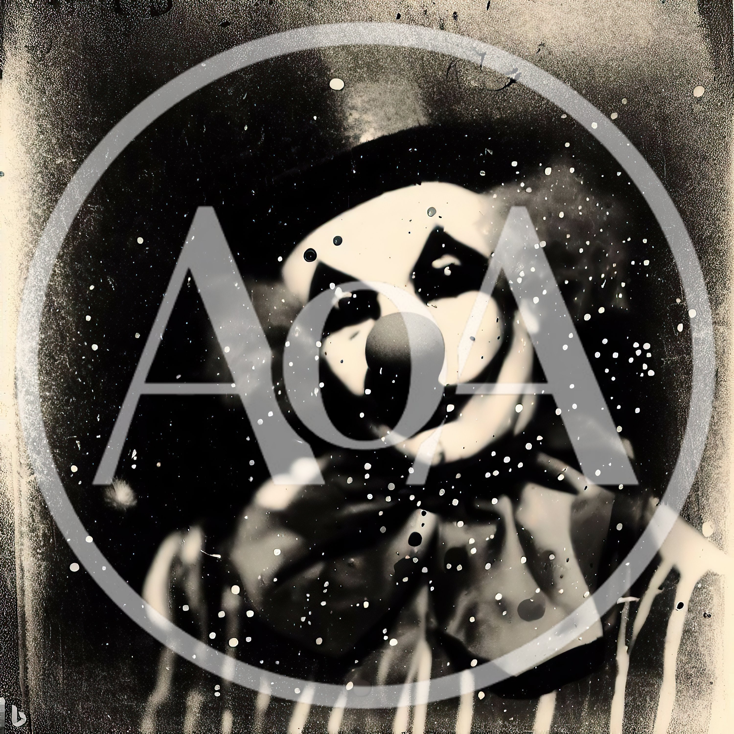 Gritty Black and White Portrait of a Creepy Clown