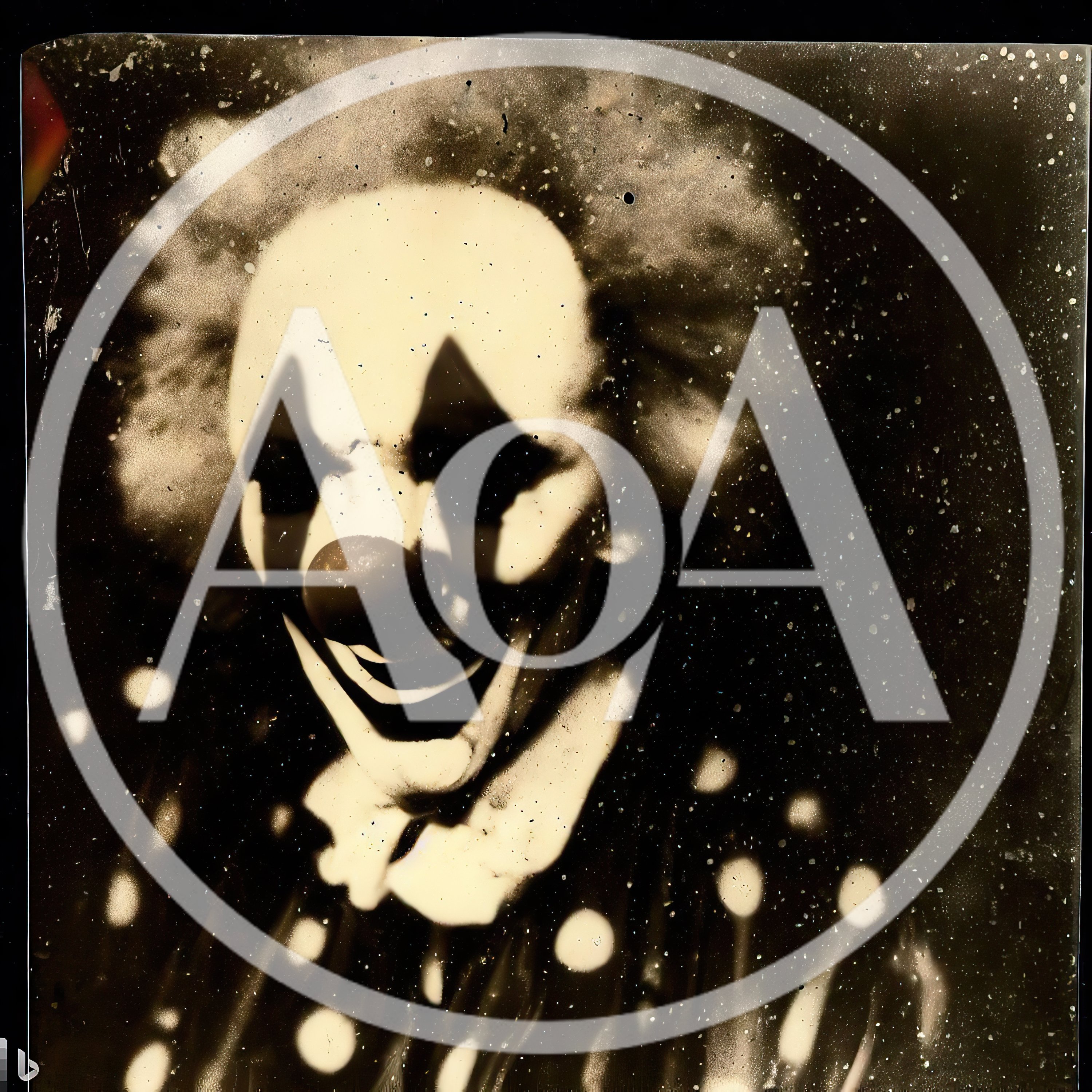 Gritty Vintage Style Portrait Of A Scary Clown
