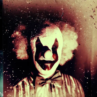 Creepy Vintage Style Clown Portrait
