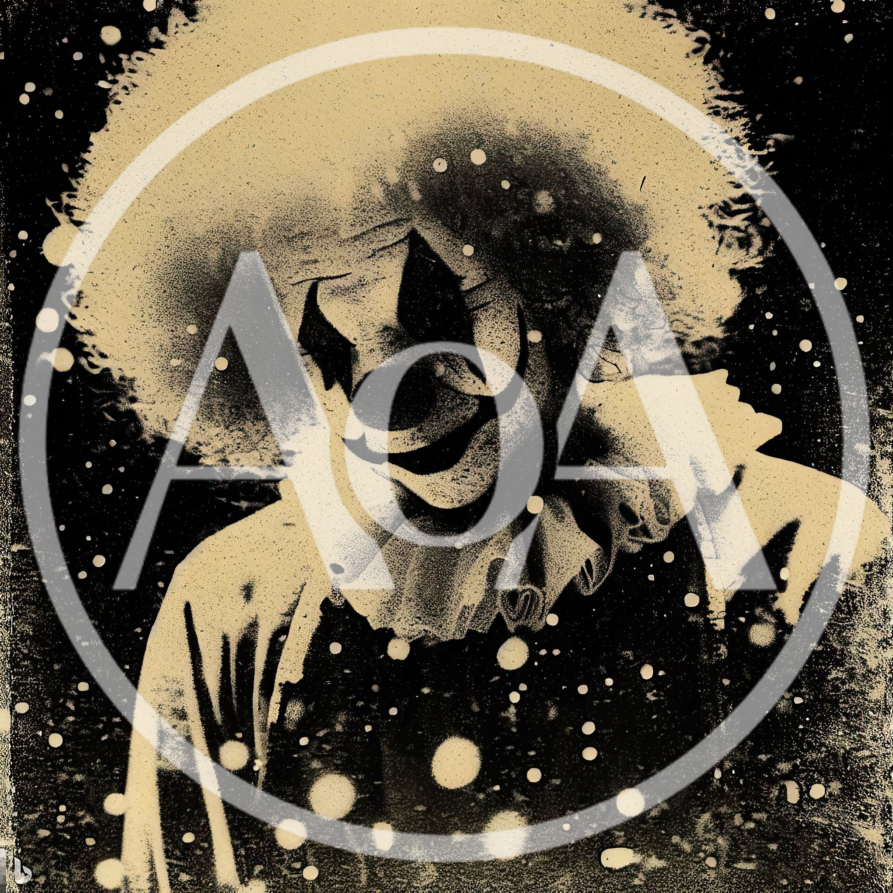 Gritty Vintage Style Portrait Of A Scary Clown